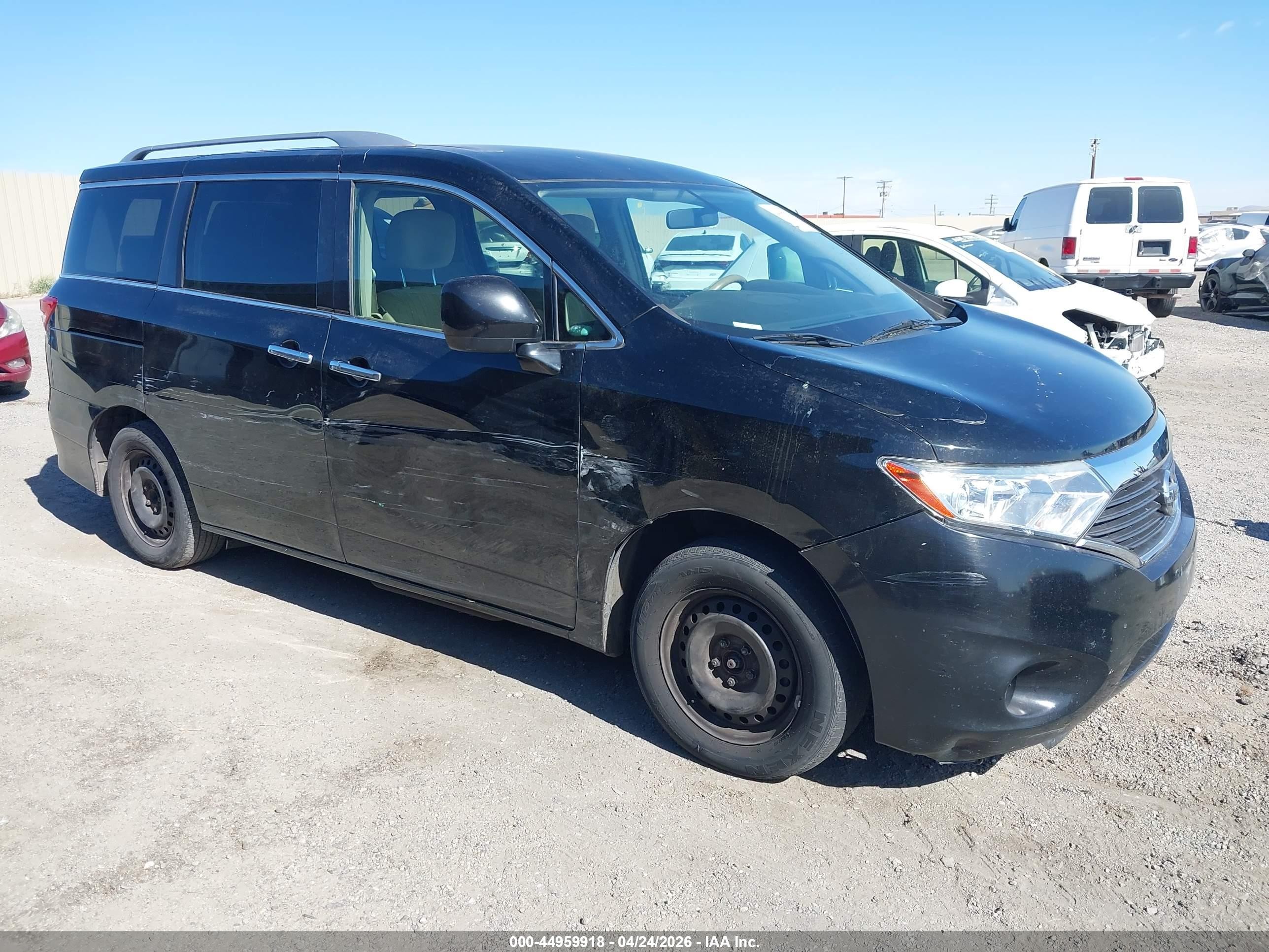 2012 Nissan Quest S Черный vin: JN8AE2KP4C9041294