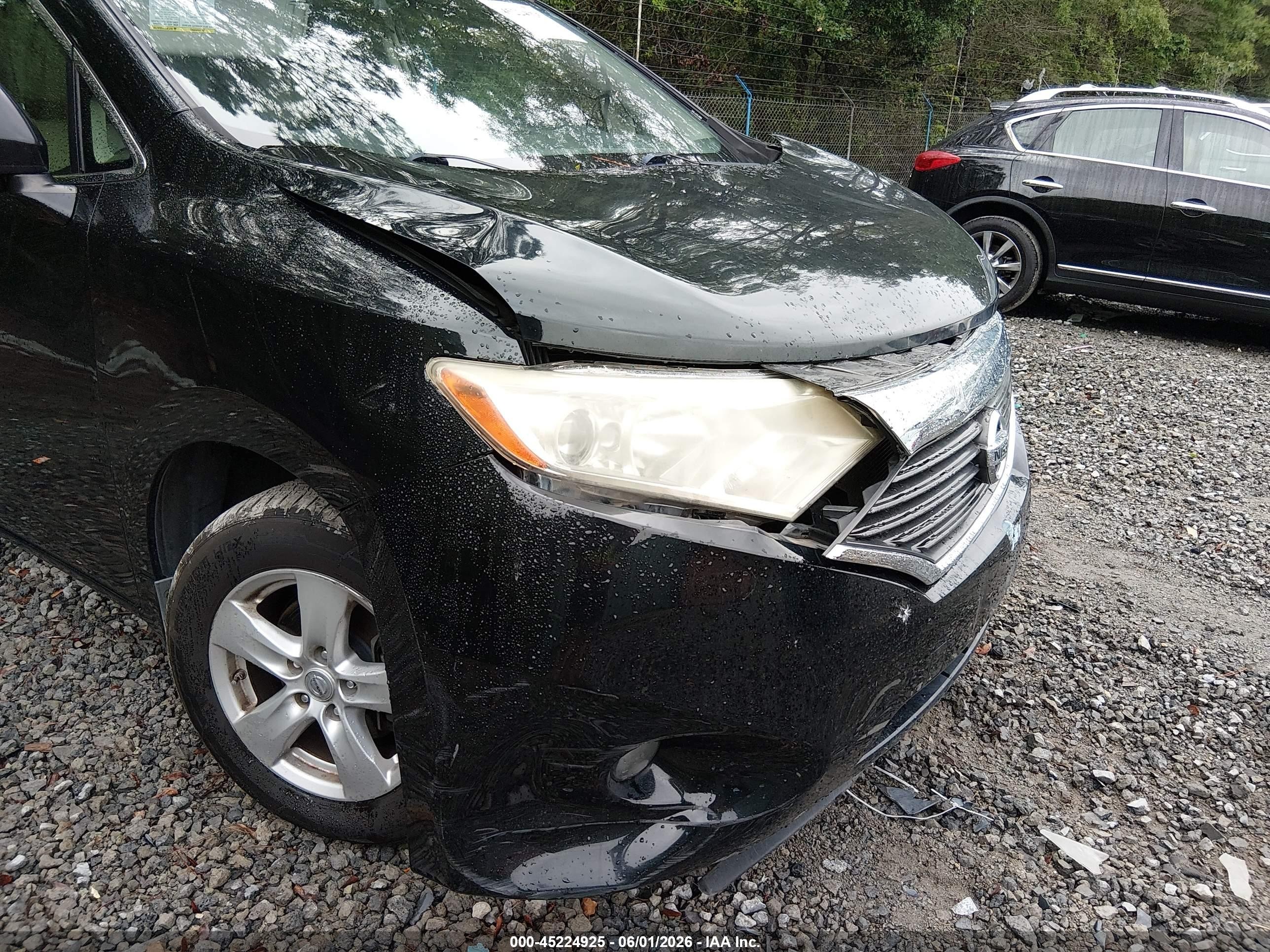 2012 Nissan Quest Sv Черный vin: JN8AE2KP4C9050867