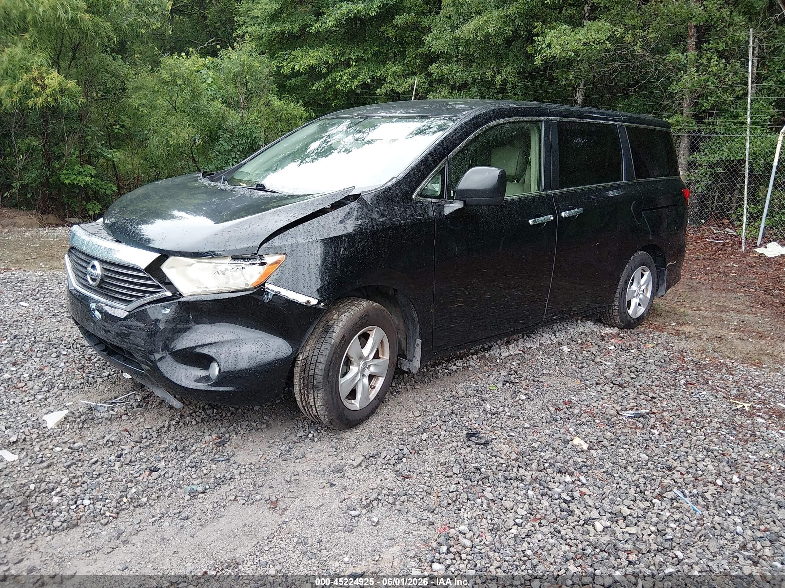 2012 Nissan Quest Sv Черный vin: JN8AE2KP4C9050867
