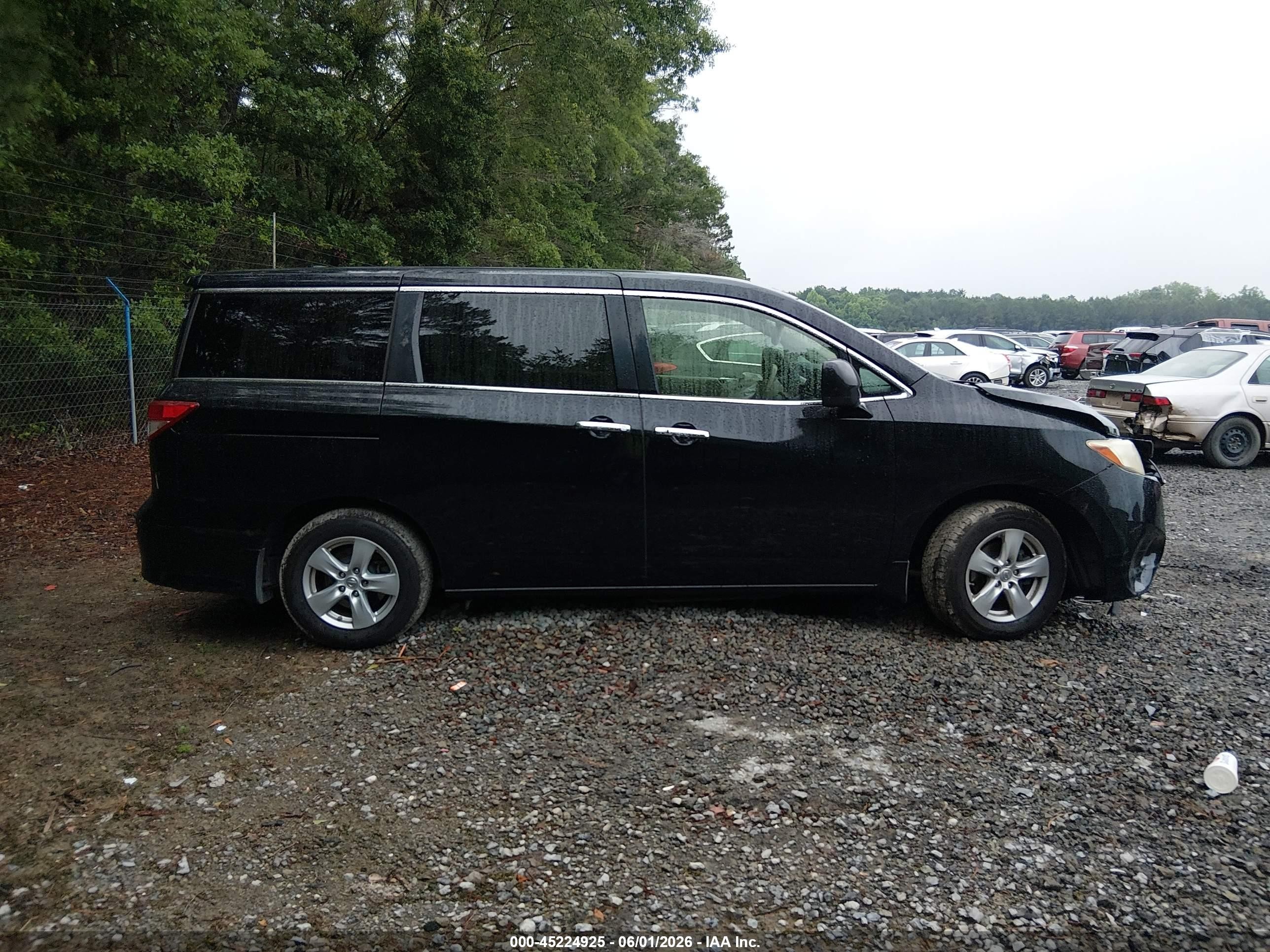 2012 Nissan Quest Sv Черный vin: JN8AE2KP4C9050867