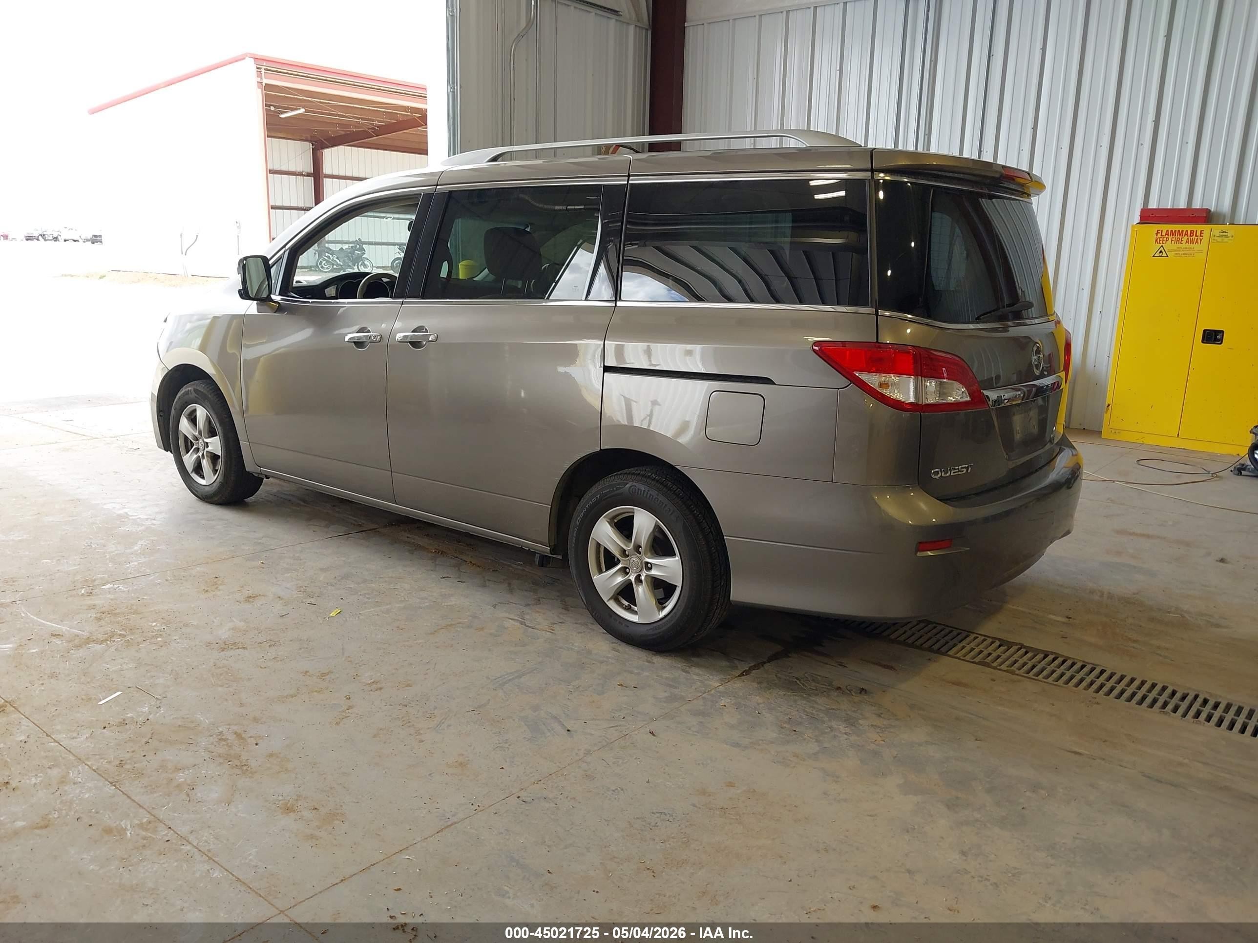 2014 Nissan Quest Sv Gray vin: JN8AE2KP4E9101657