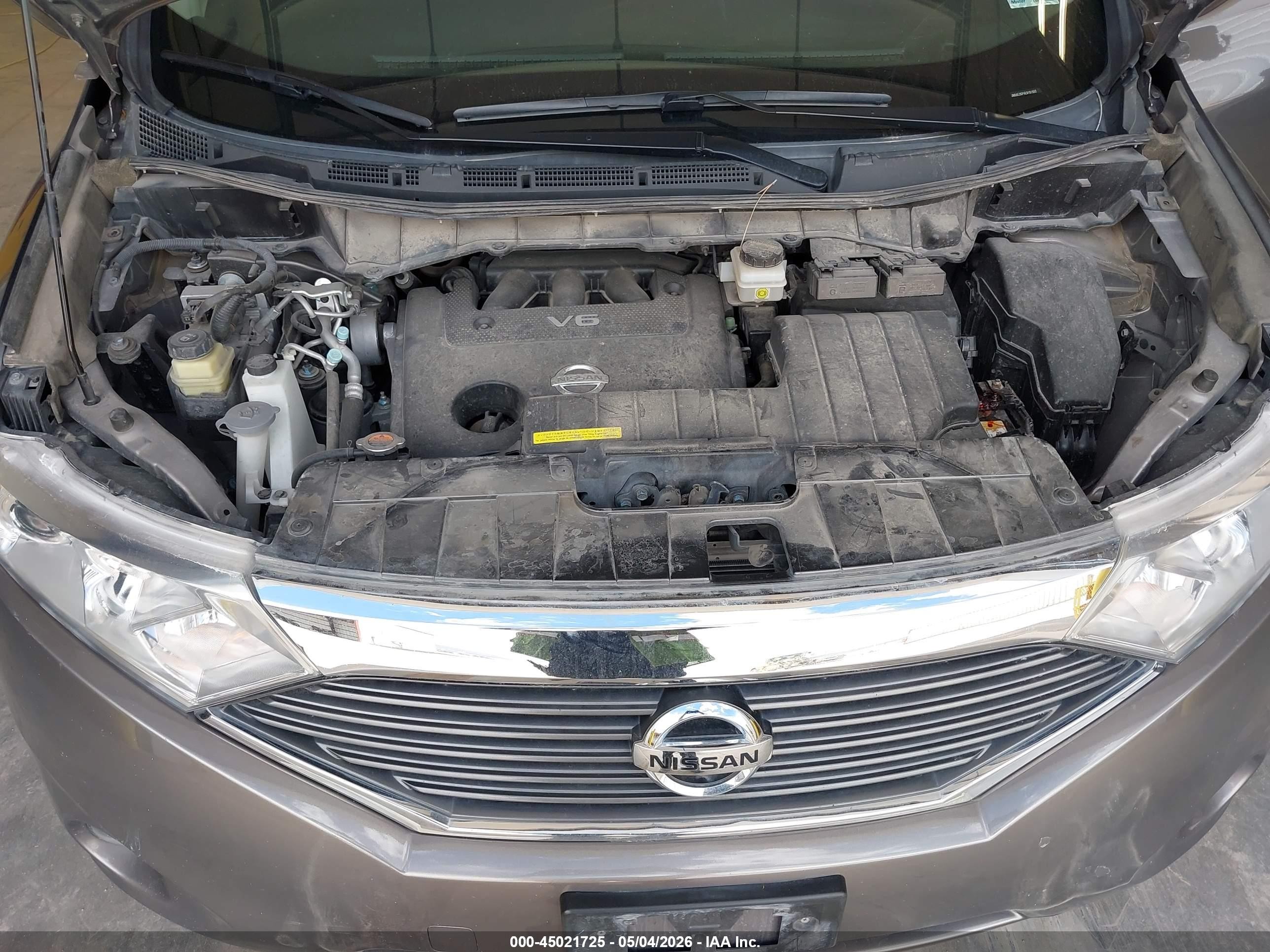 2014 Nissan Quest Sv Gray vin: JN8AE2KP4E9101657