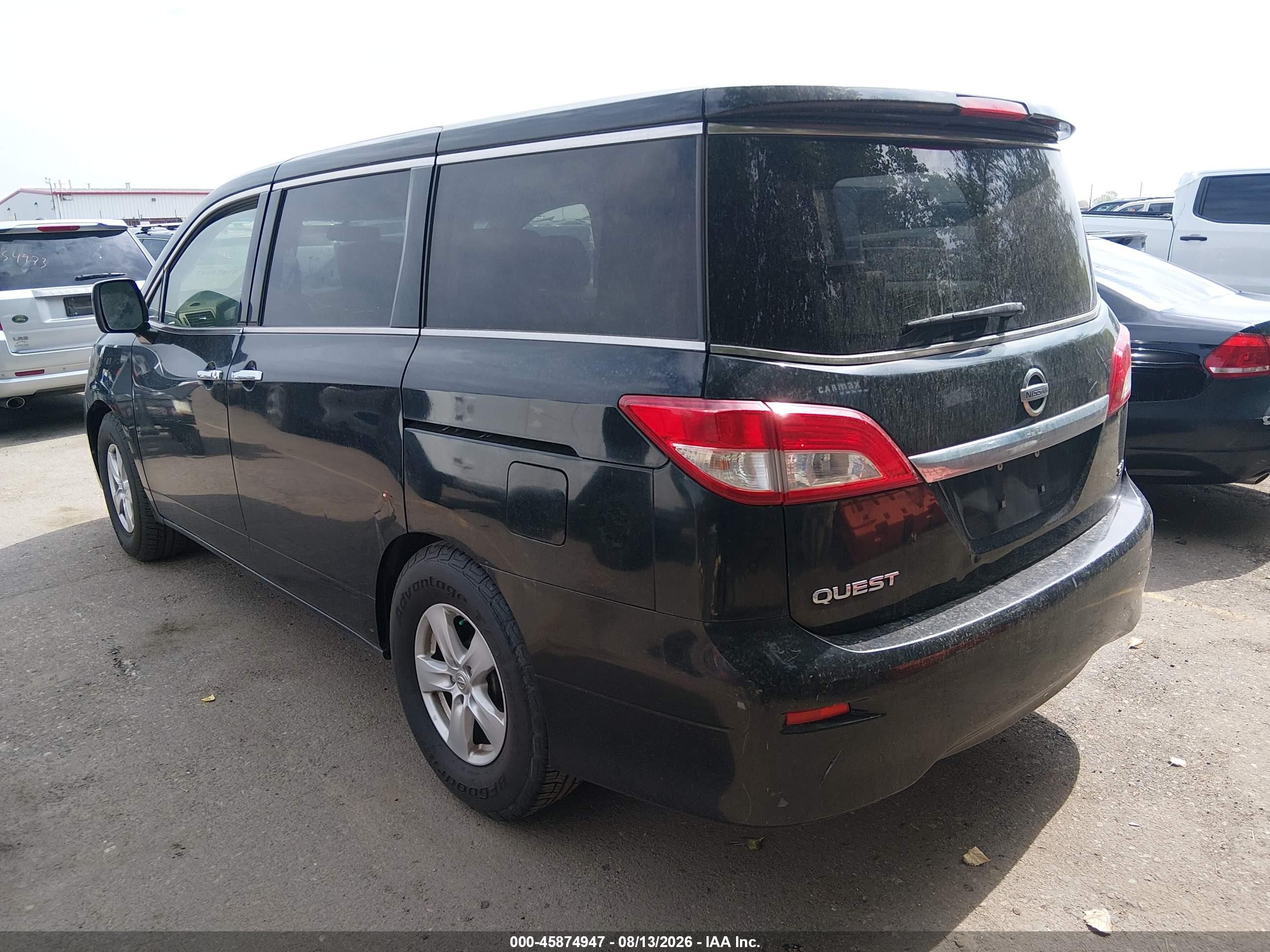 2015 Nissan Quest Platinum/s/sl/sv Black vin: JN8AE2KP4F9121750