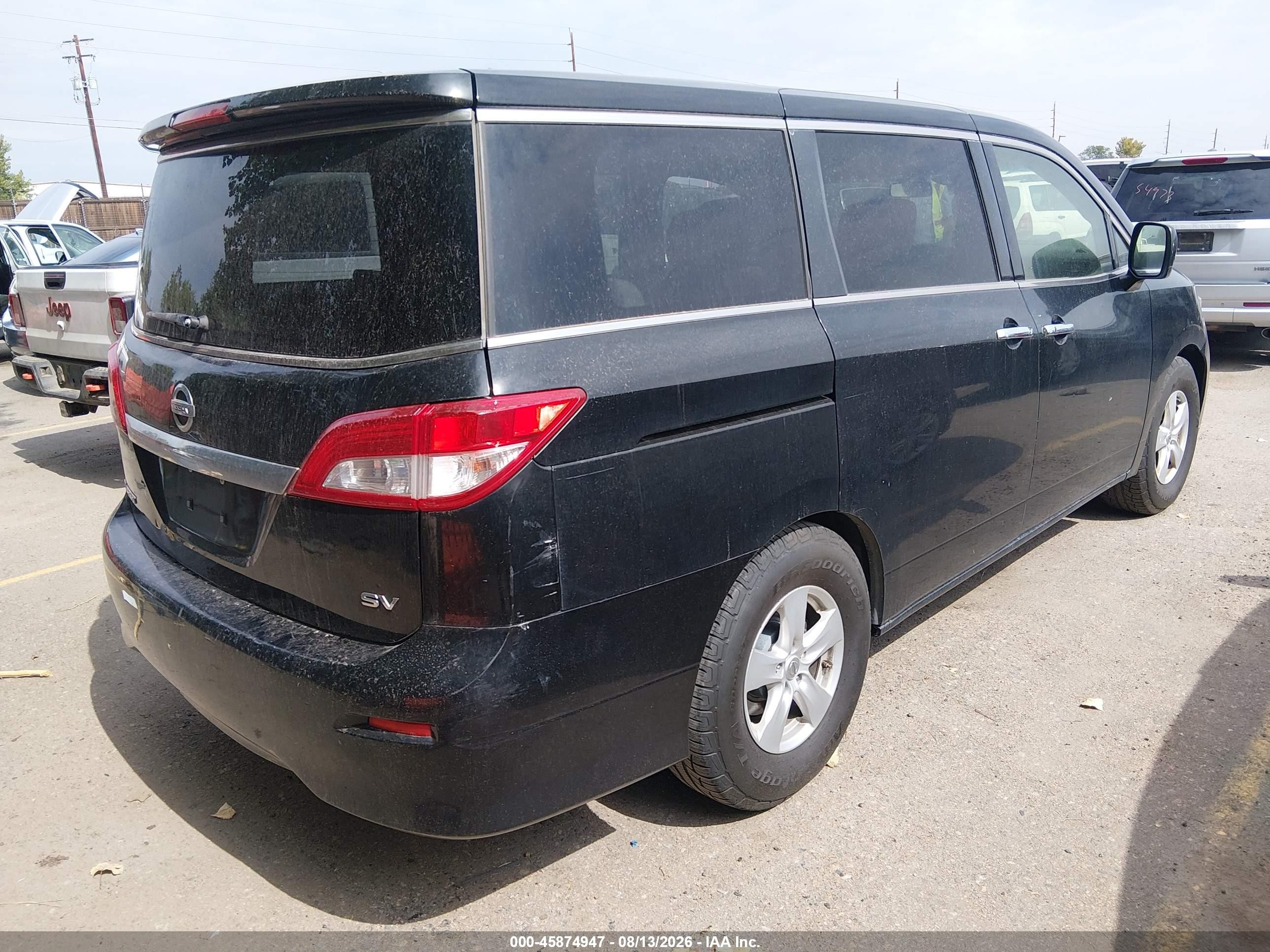 2015 Nissan Quest Platinum/s/sl/sv Black vin: JN8AE2KP4F9121750