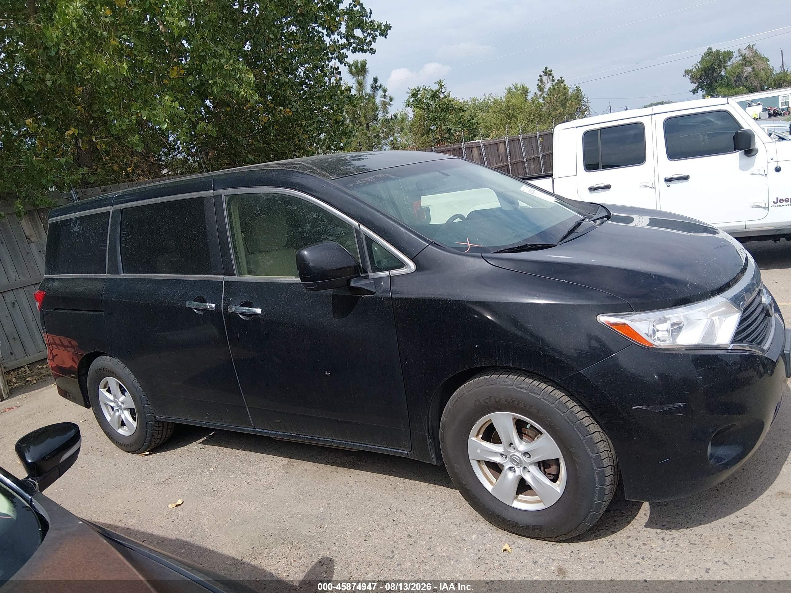 2015 Nissan Quest Platinum/s/sl/sv Black vin: JN8AE2KP4F9121750