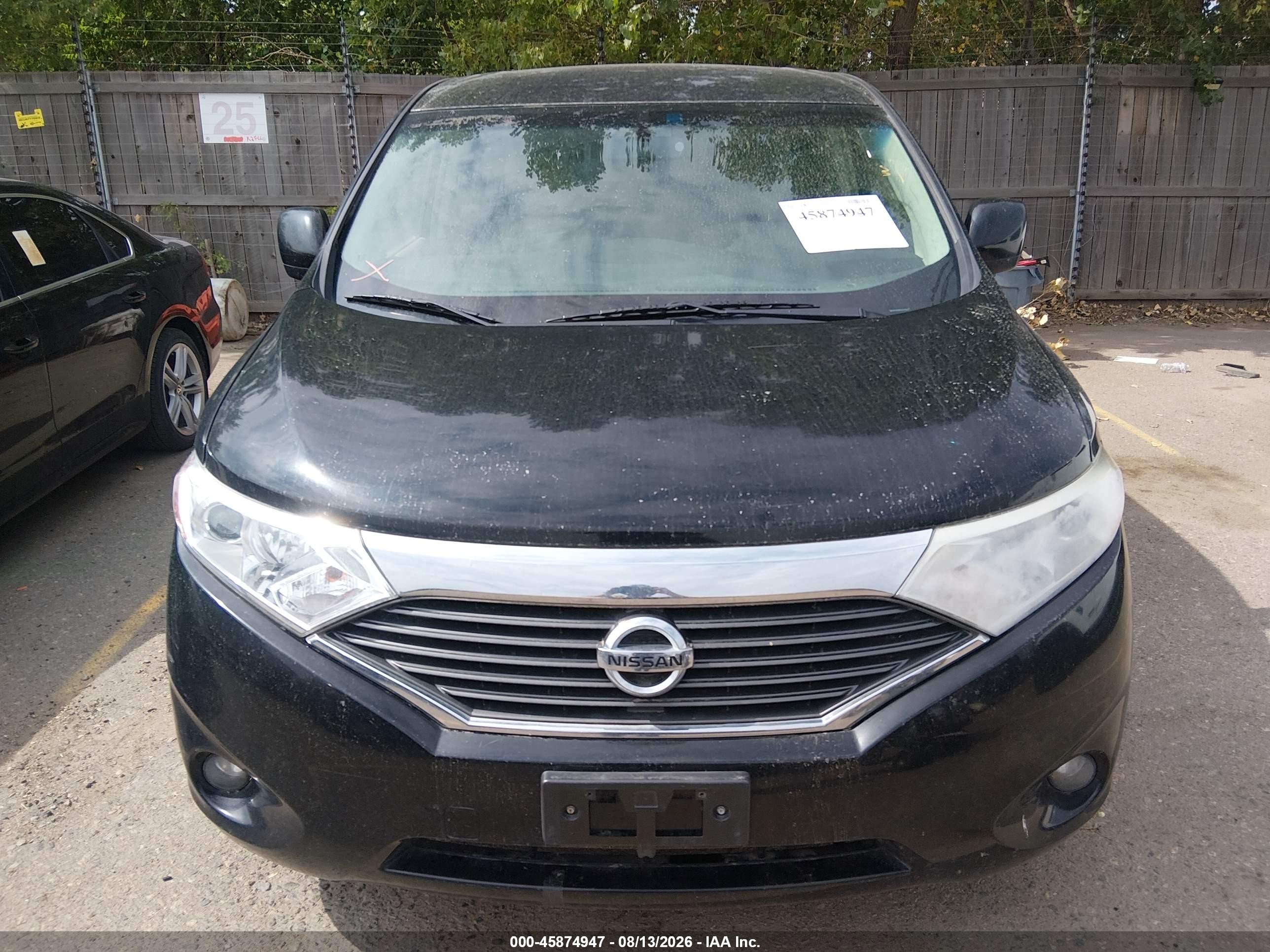 2015 Nissan Quest Platinum/s/sl/sv Black vin: JN8AE2KP4F9121750