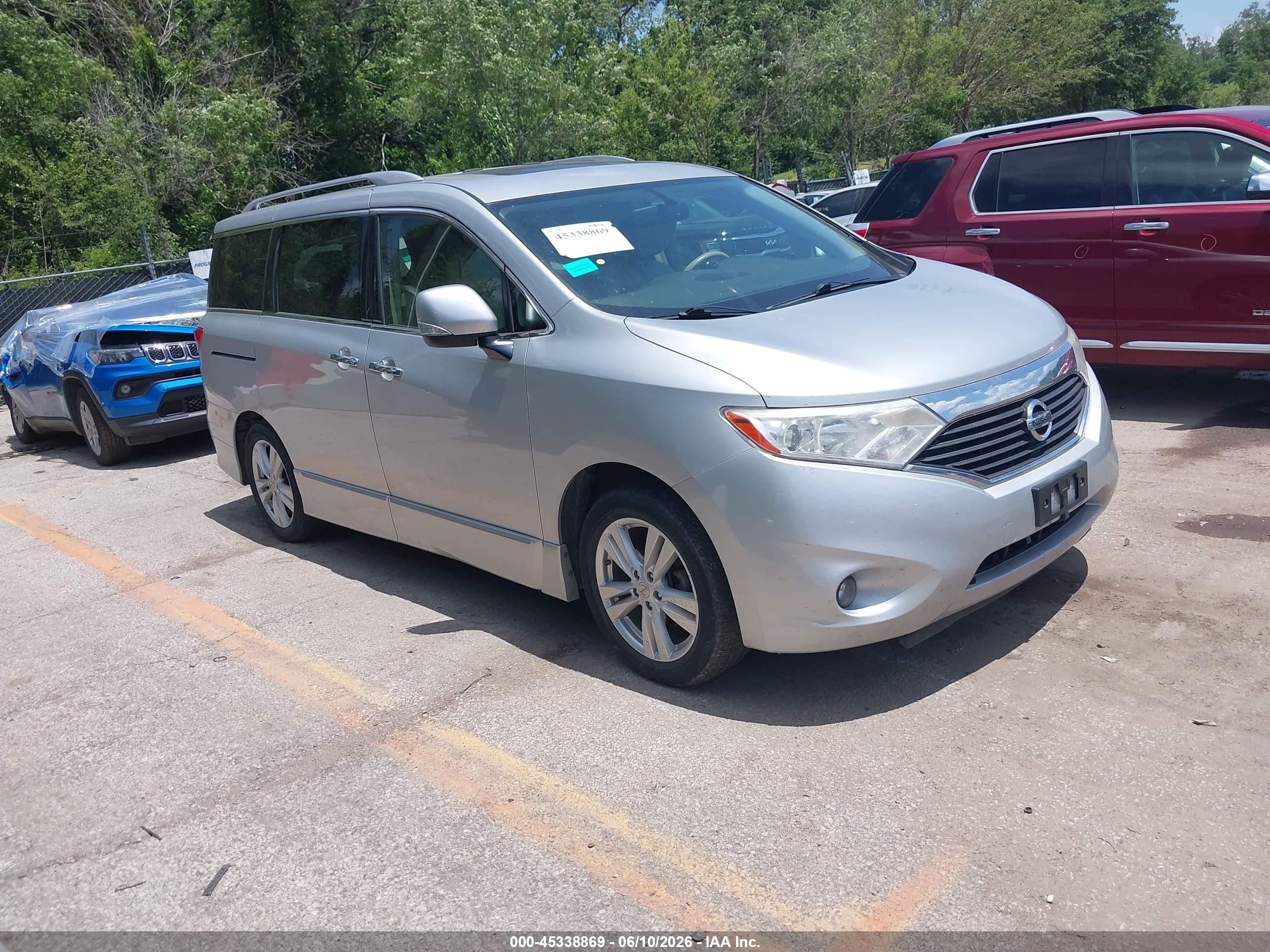 2015 Nissan Quest Sl Silver vin: JN8AE2KP4F9123451