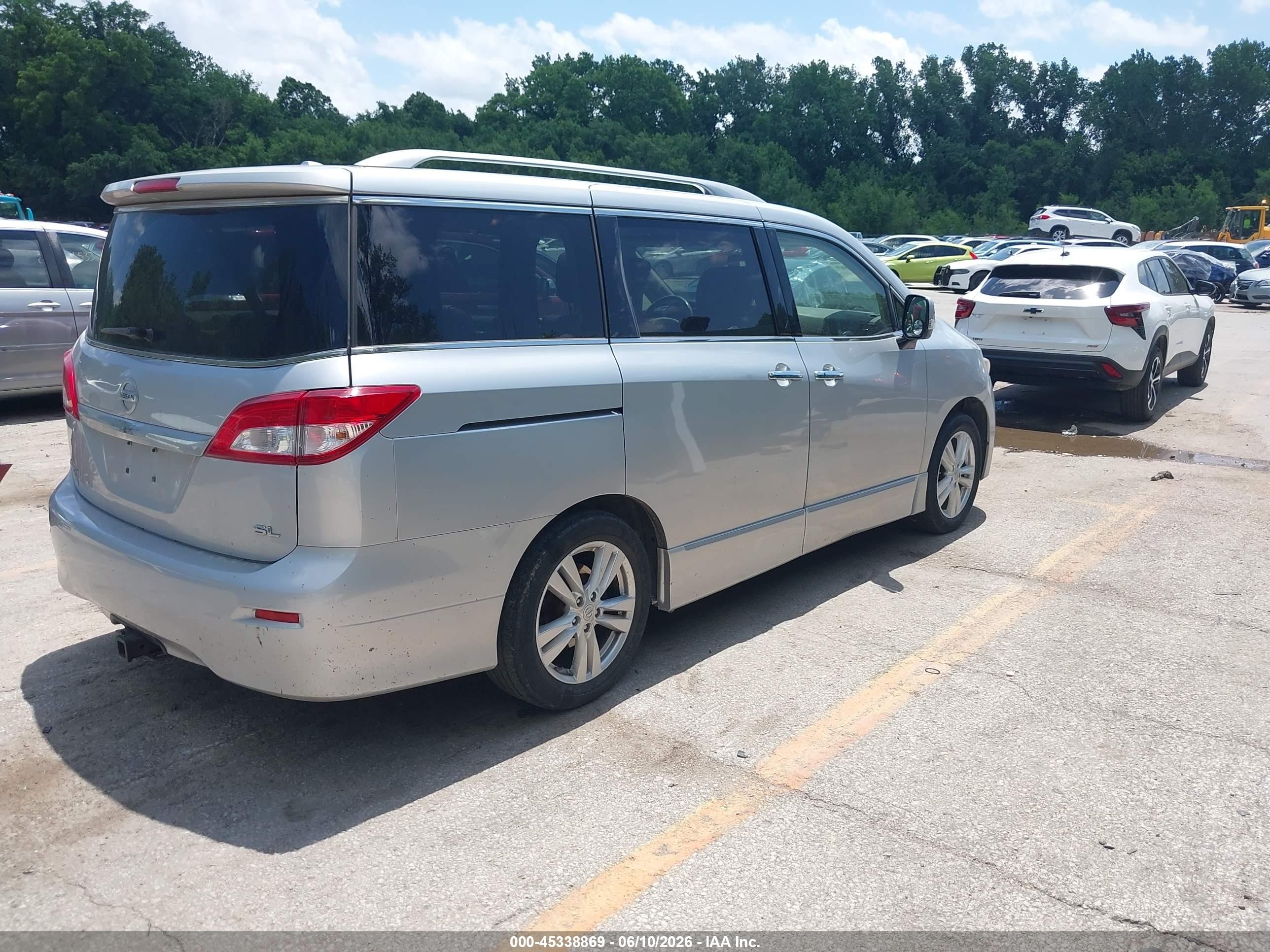 2015 Nissan Quest Sl Silver vin: JN8AE2KP4F9123451