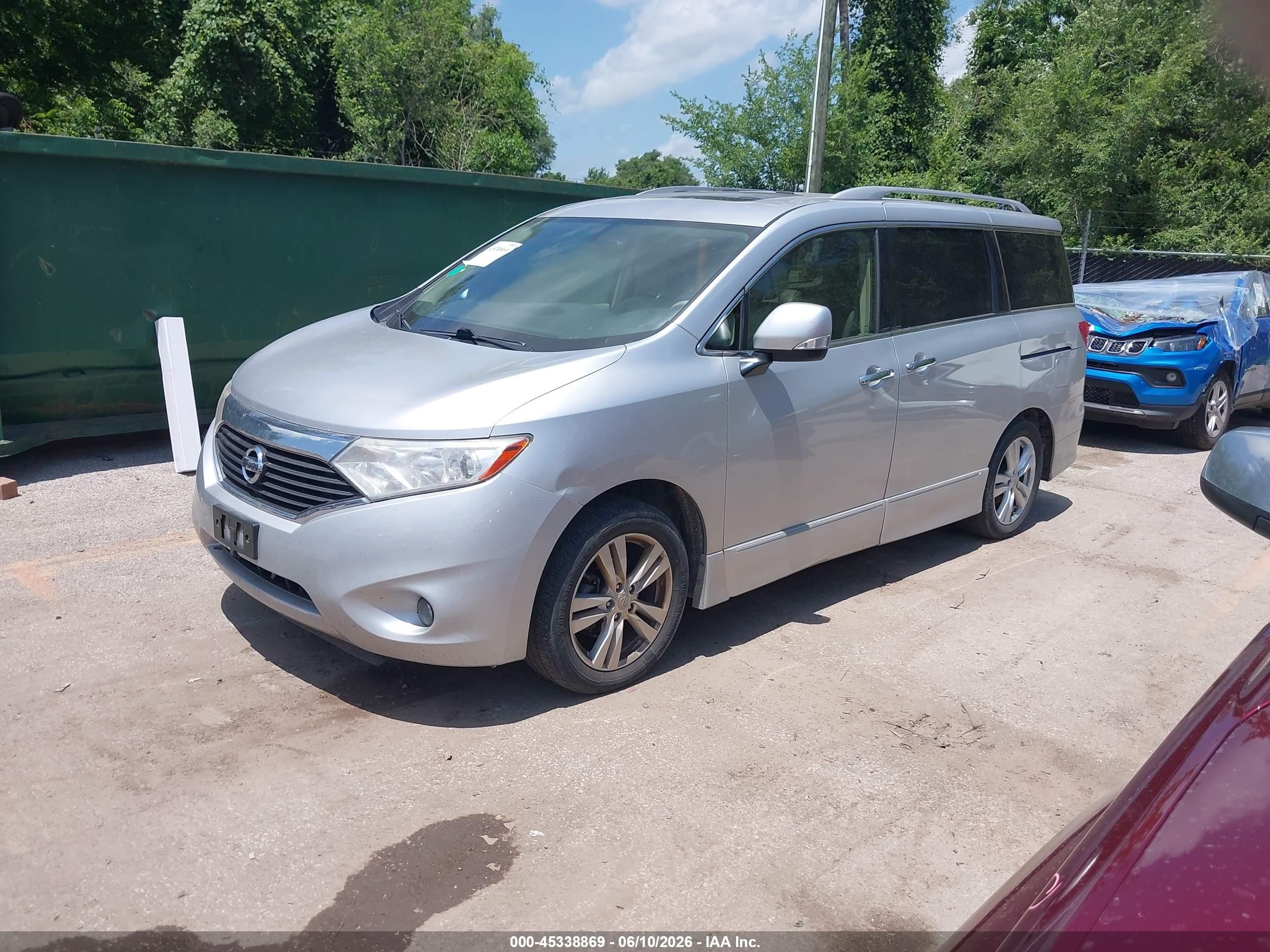 2015 Nissan Quest Sl Silver vin: JN8AE2KP4F9123451