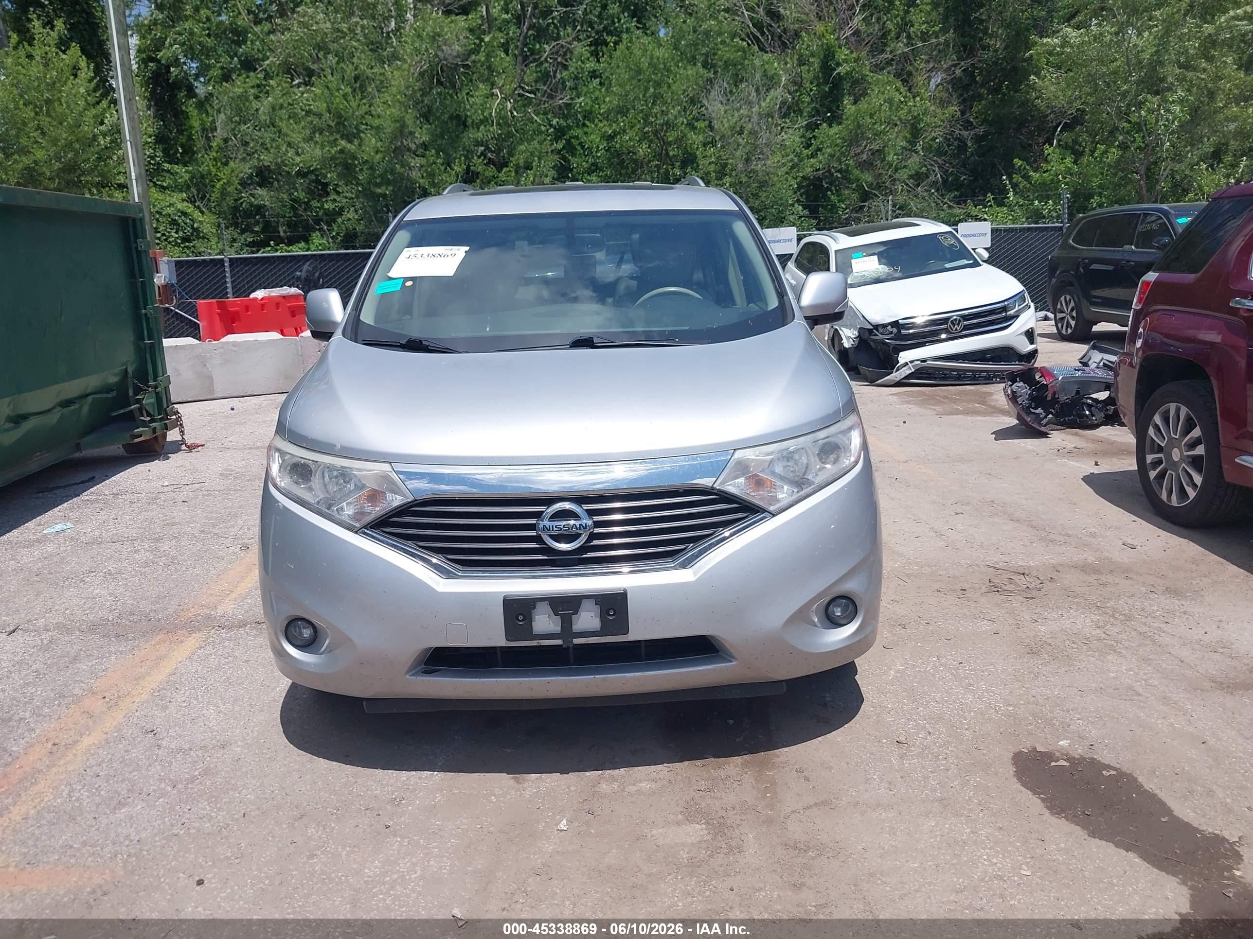 2015 Nissan Quest Sl Silver vin: JN8AE2KP4F9123451