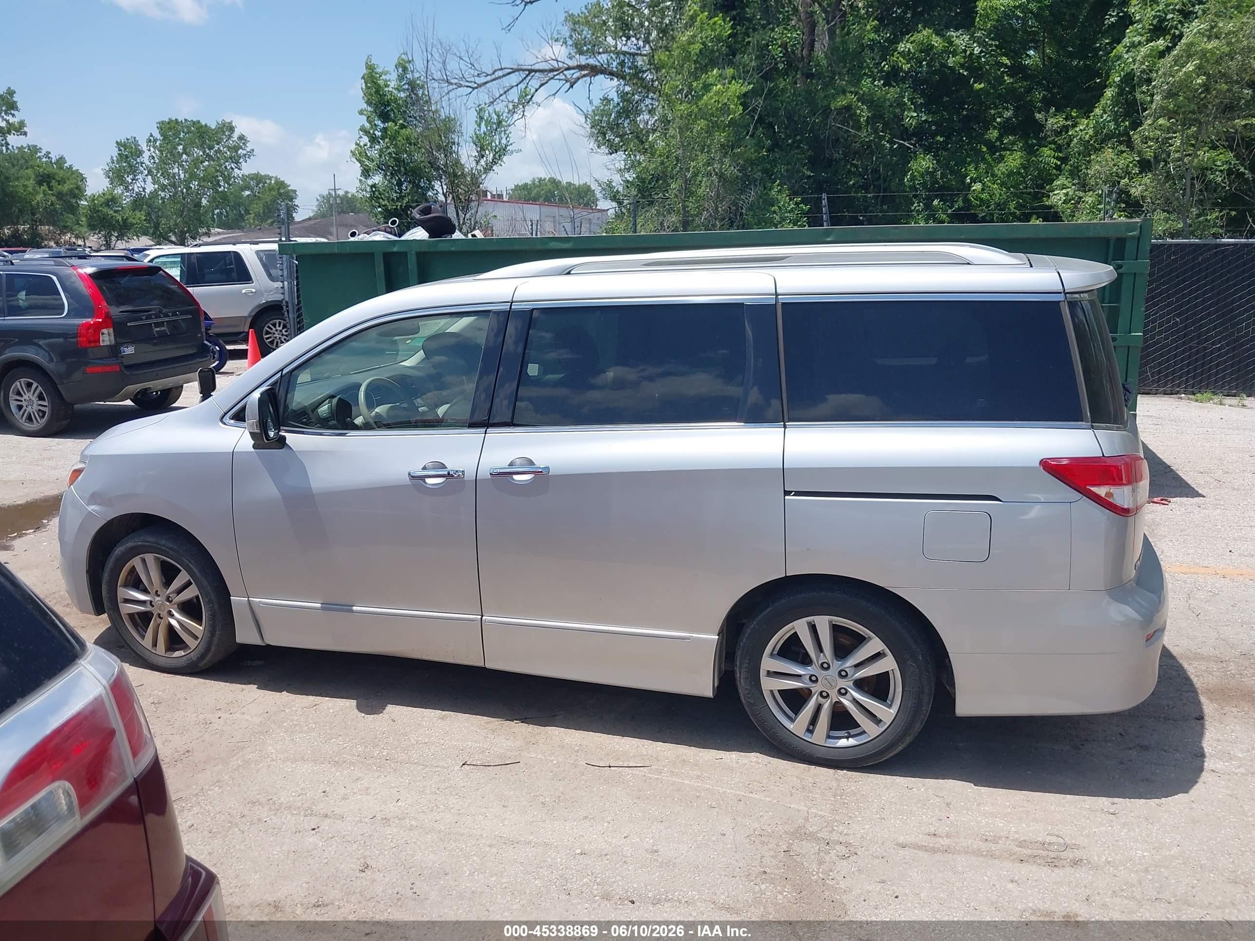 2015 Nissan Quest Sl Silver vin: JN8AE2KP4F9123451