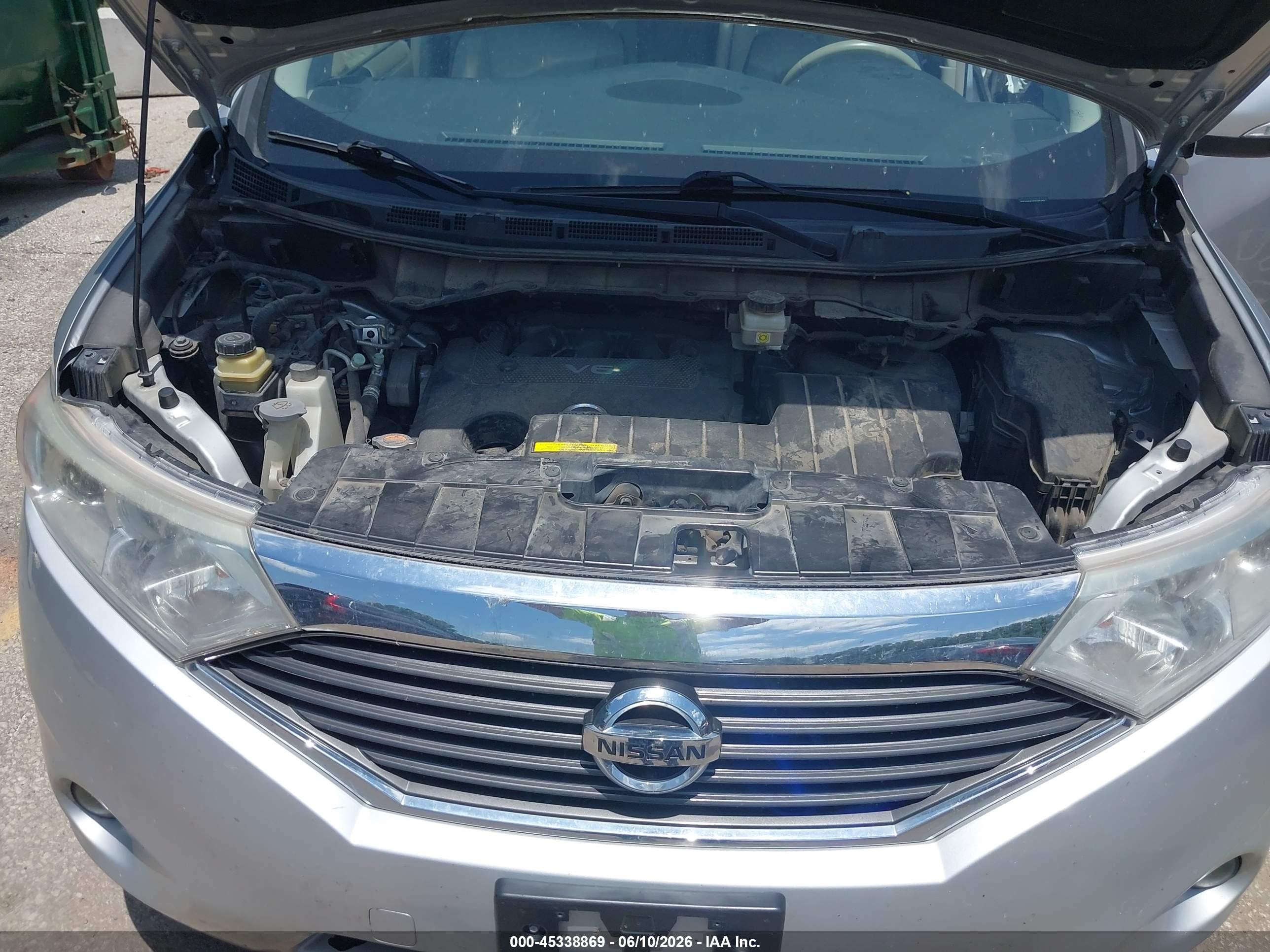 2015 Nissan Quest Sl Silver vin: JN8AE2KP4F9123451
