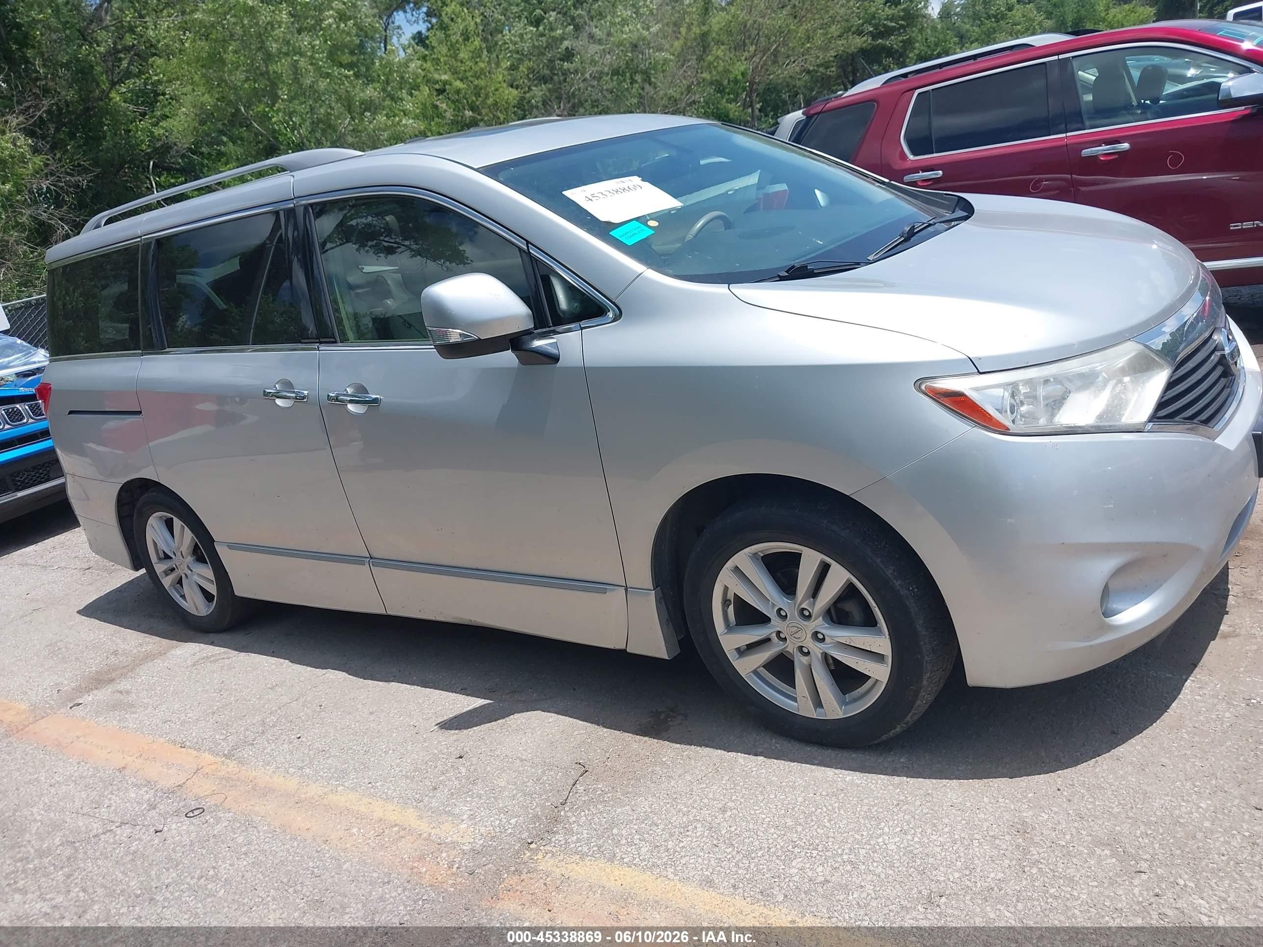 2015 Nissan Quest Sl Silver vin: JN8AE2KP4F9123451