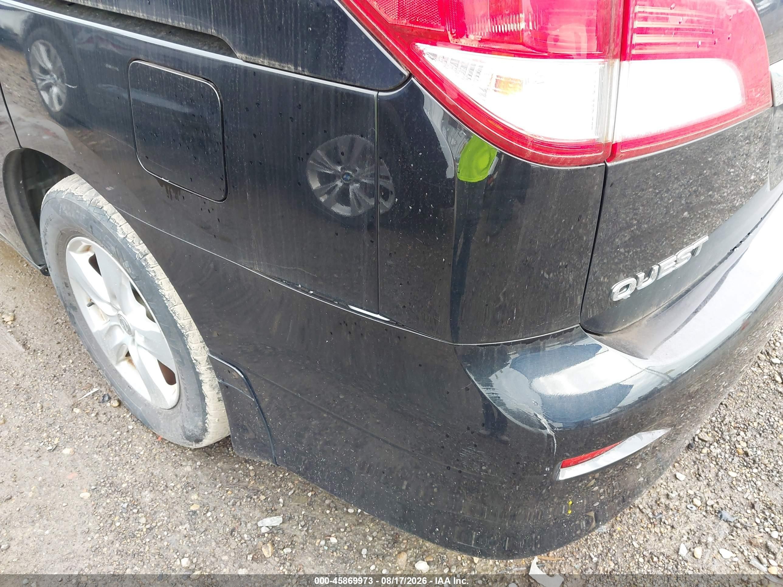 2015 Nissan Quest Sv Black vin: JN8AE2KP4F9131596