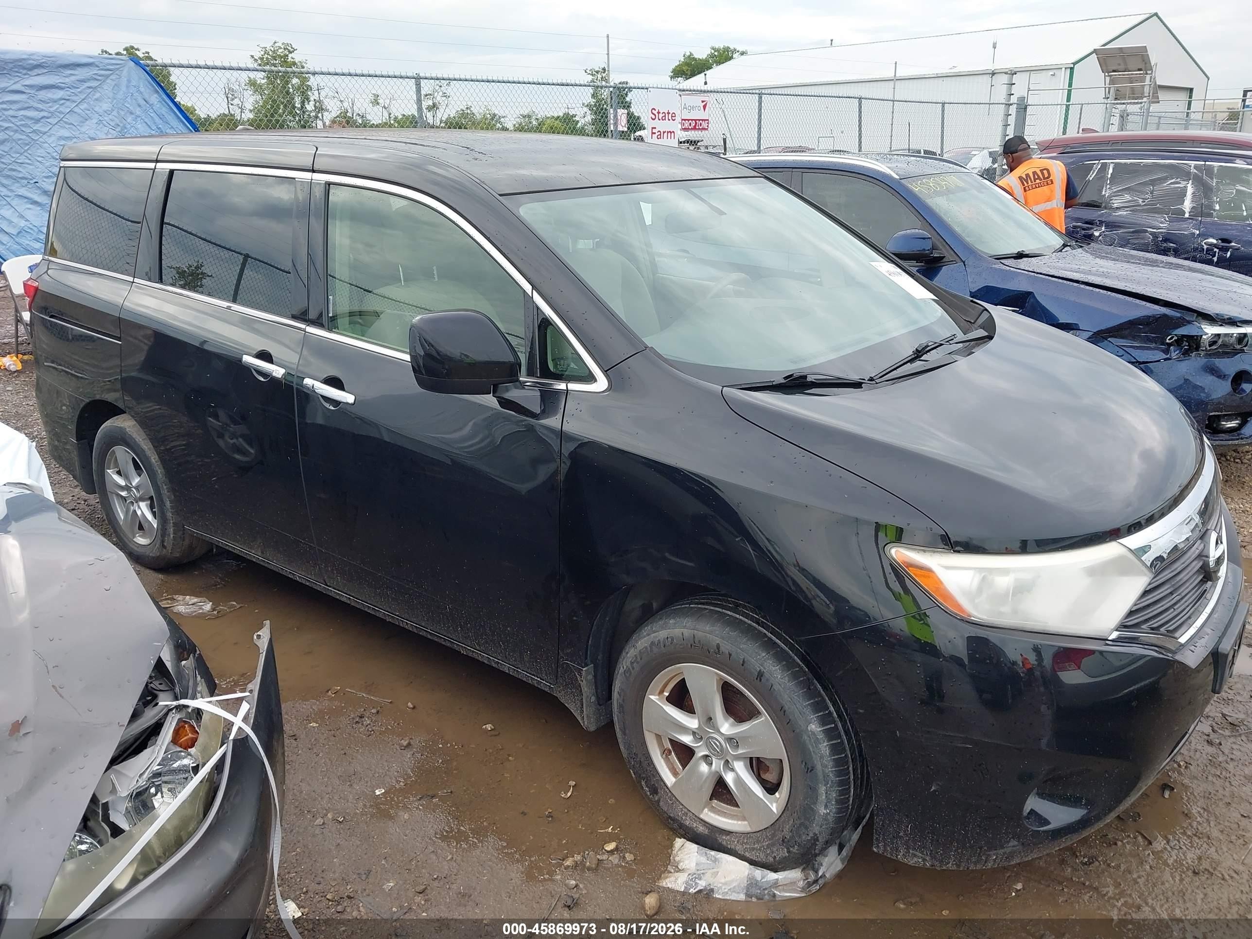 2015 Nissan Quest Sv Black vin: JN8AE2KP4F9131596