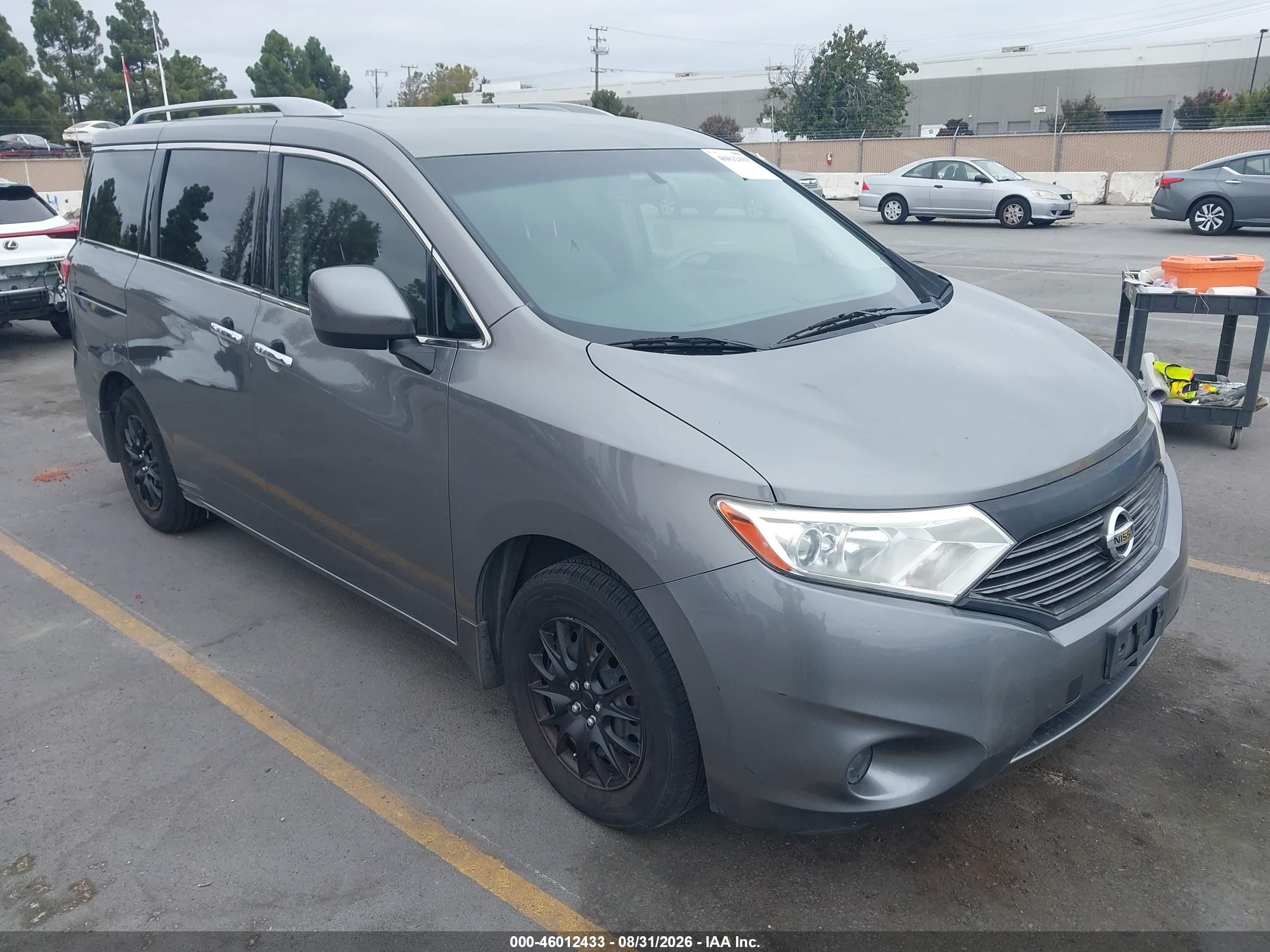 2015 Nissan Quest S Gray vin: JN8AE2KP4F9132800