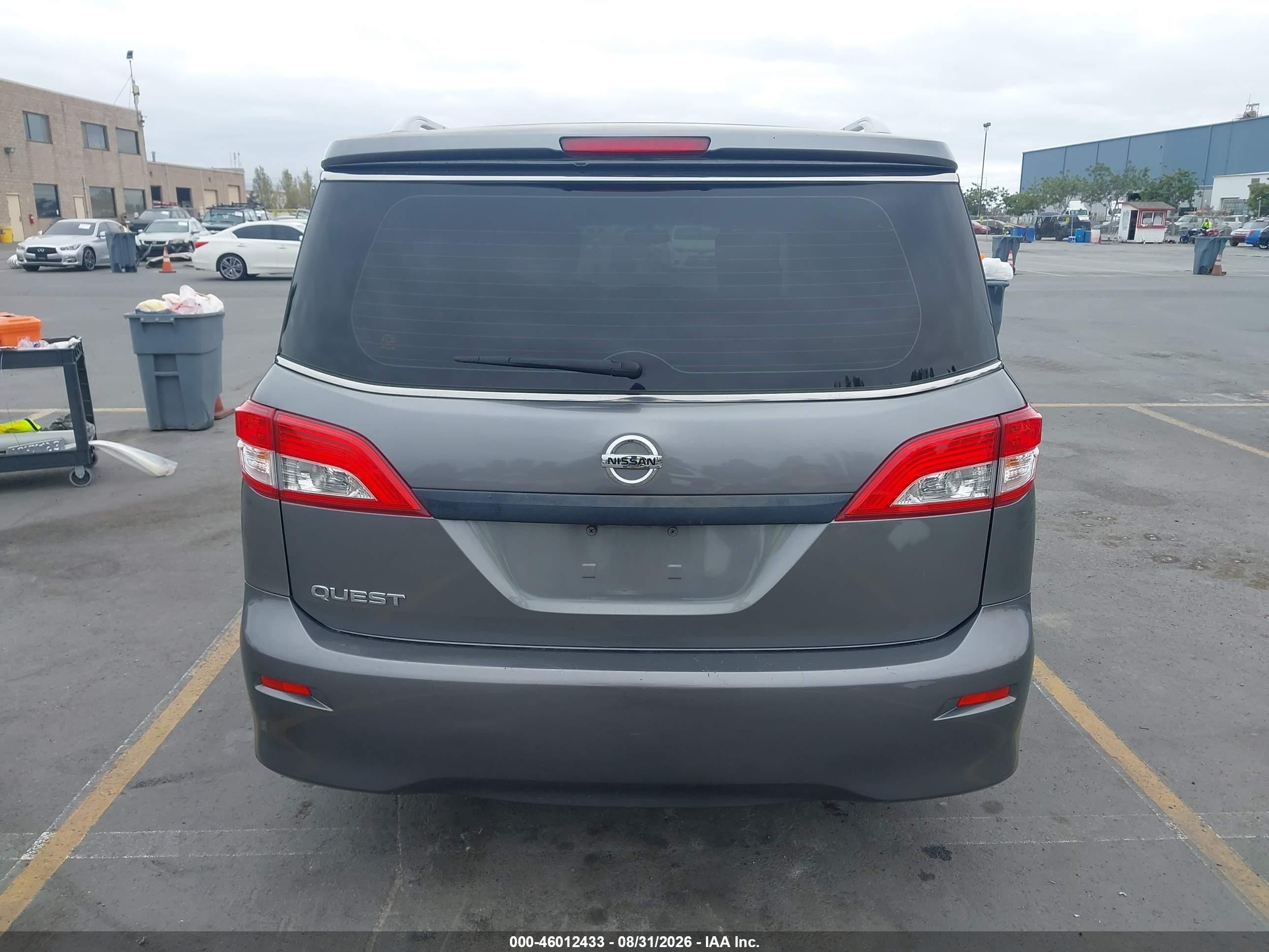 2015 Nissan Quest S Gray vin: JN8AE2KP4F9132800