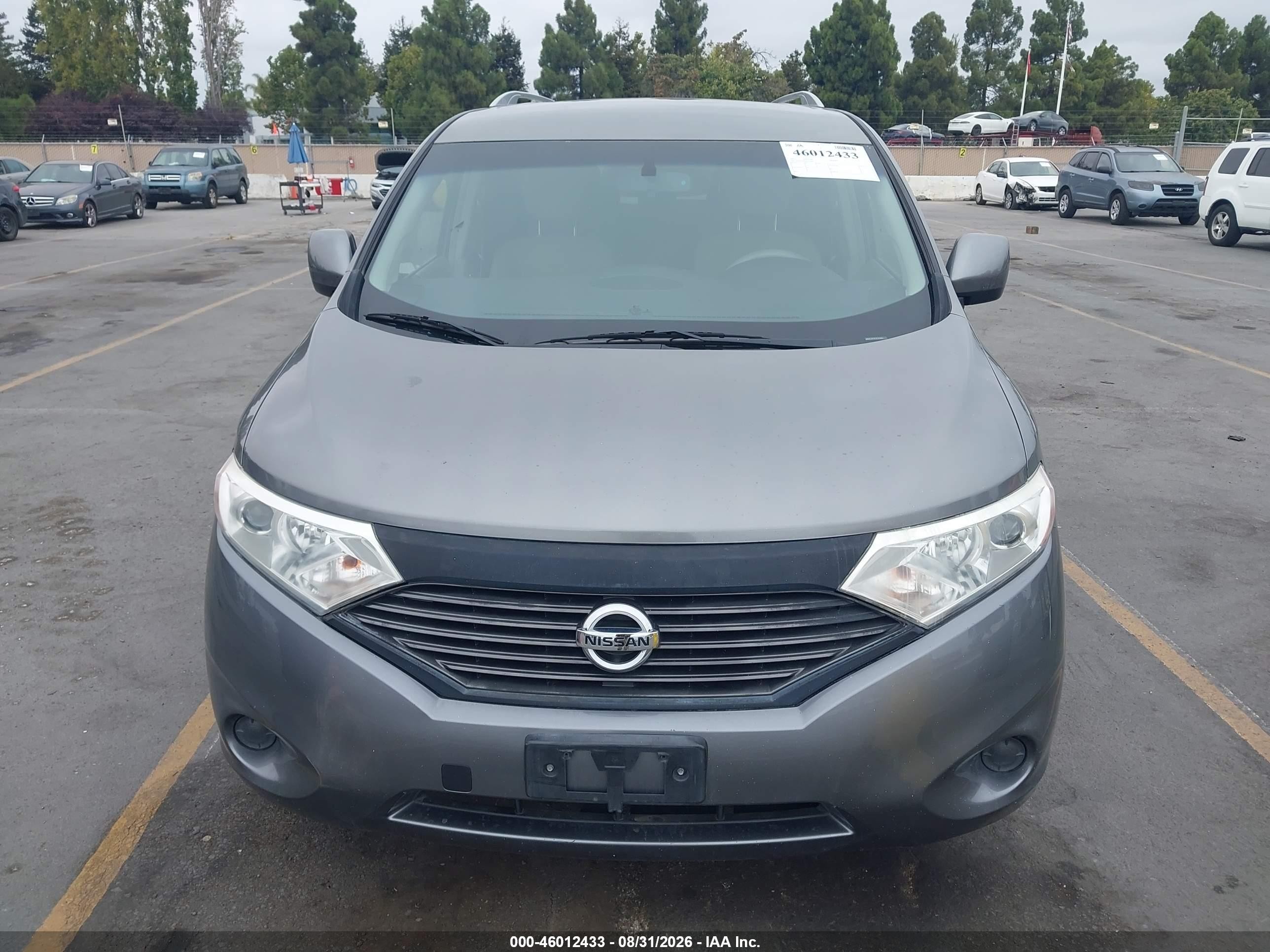 2015 Nissan Quest S Gray vin: JN8AE2KP4F9132800