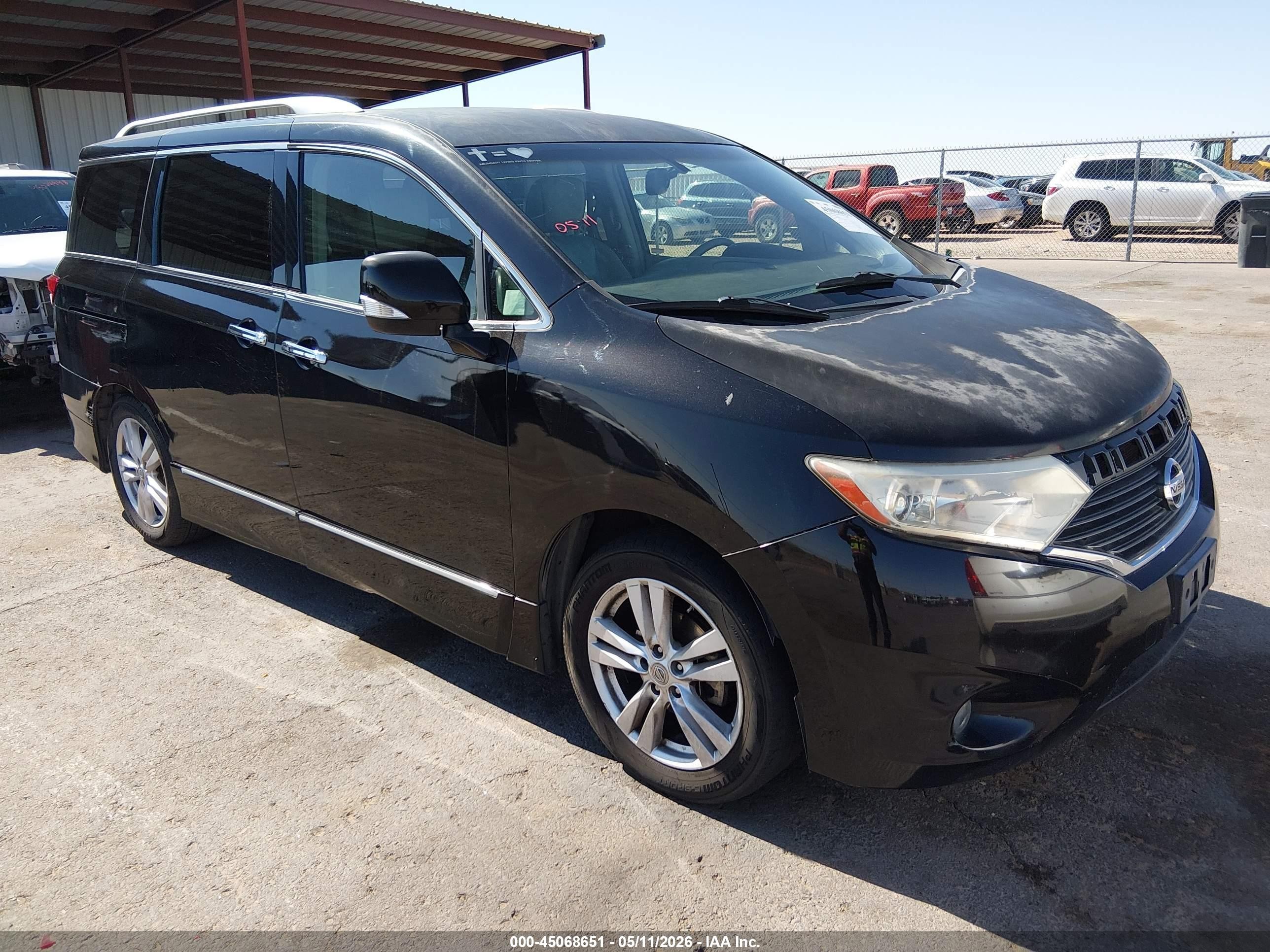 2011 Nissan Quest Sl Black vin: JN8AE2KP5B9006035