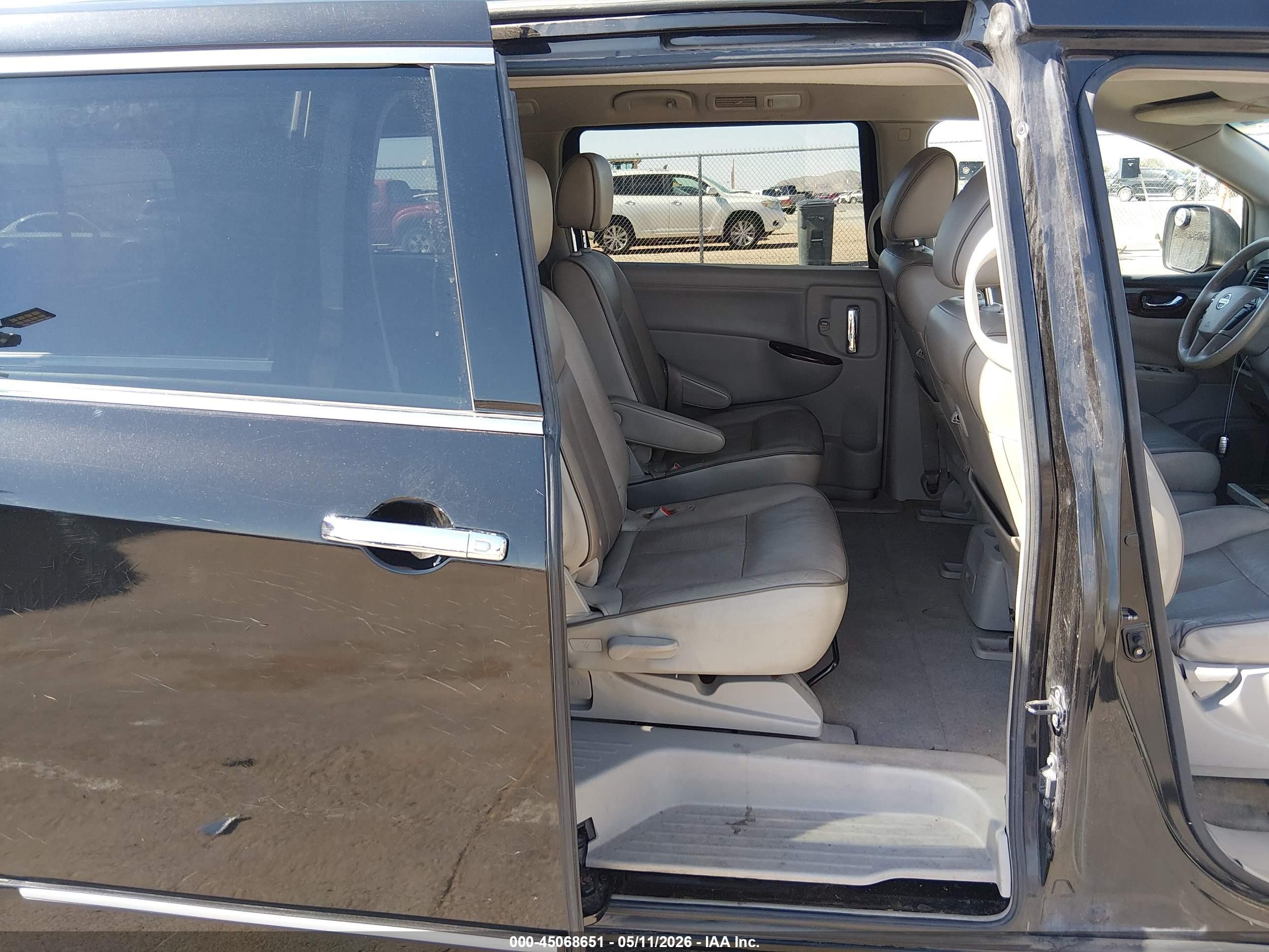 2011 Nissan Quest Sl Black vin: JN8AE2KP5B9006035