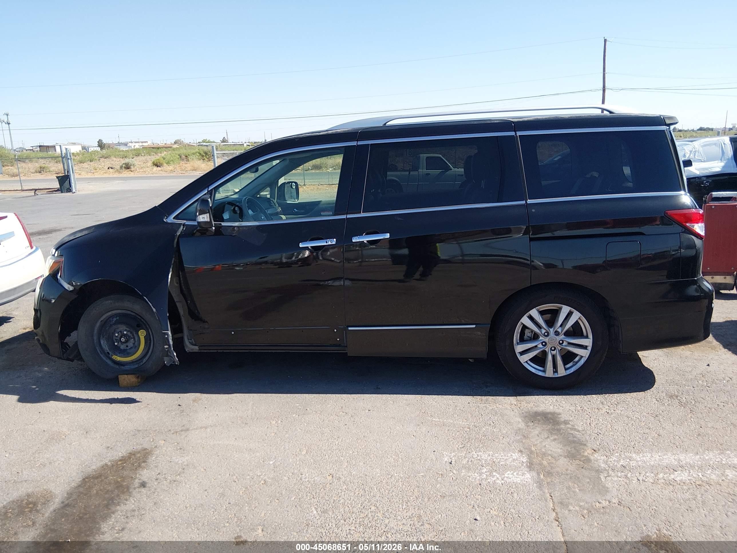 2011 Nissan Quest Sl Black vin: JN8AE2KP5B9006035
