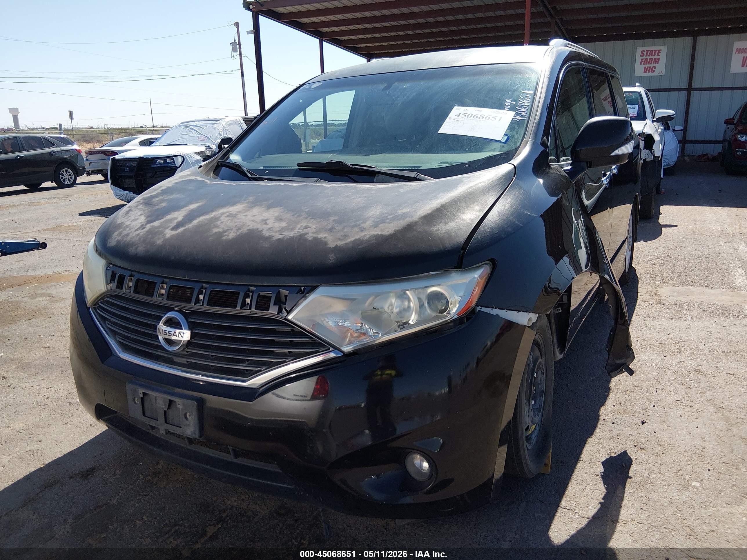 2011 Nissan Quest Sl Black vin: JN8AE2KP5B9006035