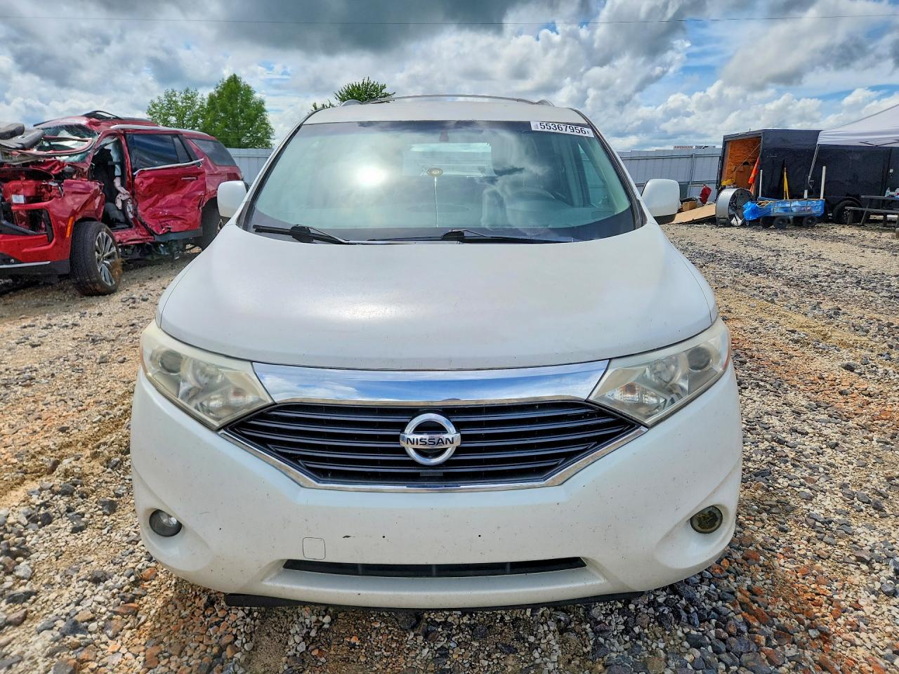 2011 Nissan Quest 3.5 S White vin: JN8AE2KP5B9007542