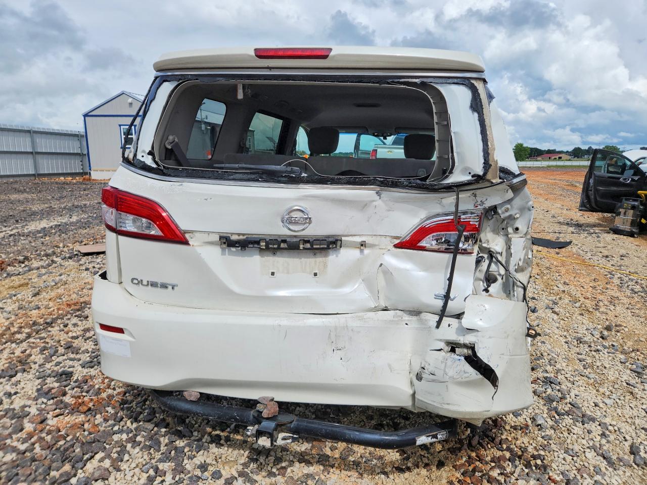2011 Nissan Quest 3.5 S White vin: JN8AE2KP5B9007542