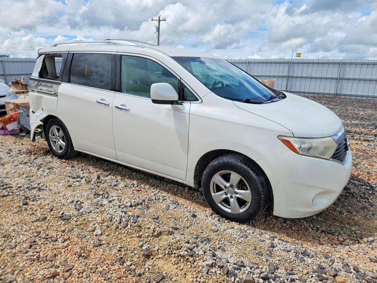 2011 Nissan Quest 3.5 S White vin: JN8AE2KP5B9007542