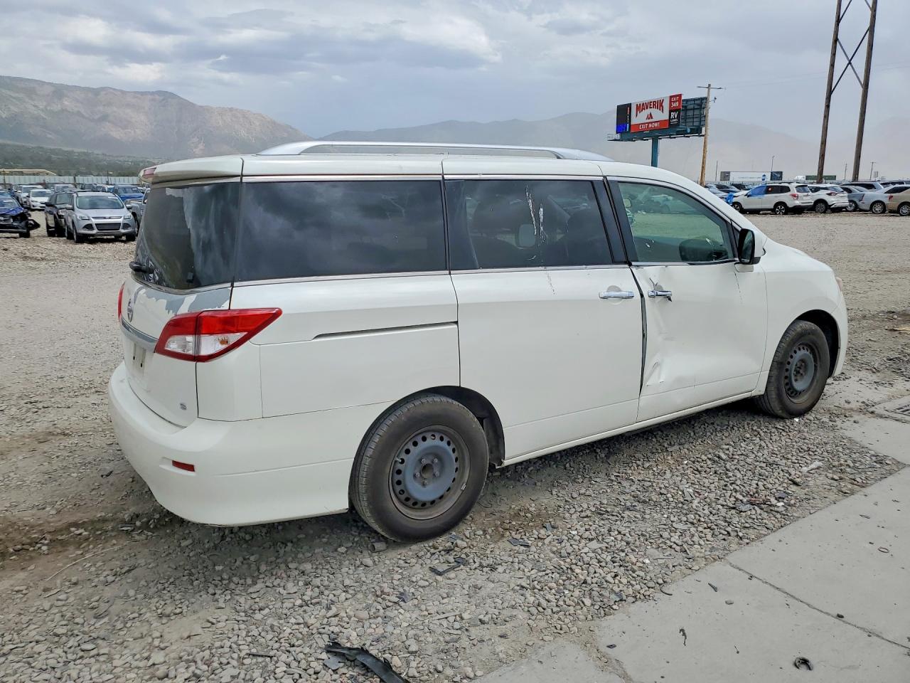 2012 Nissan Quest 3.5 S White vin: JN8AE2KP5C9038288