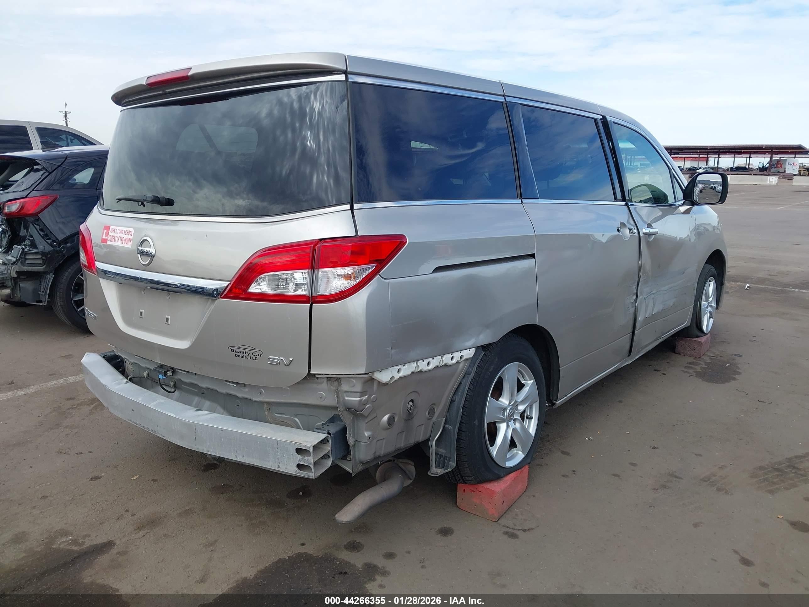 2013 Nissan Quest Sv Серый vin: JN8AE2KP5D9063810
