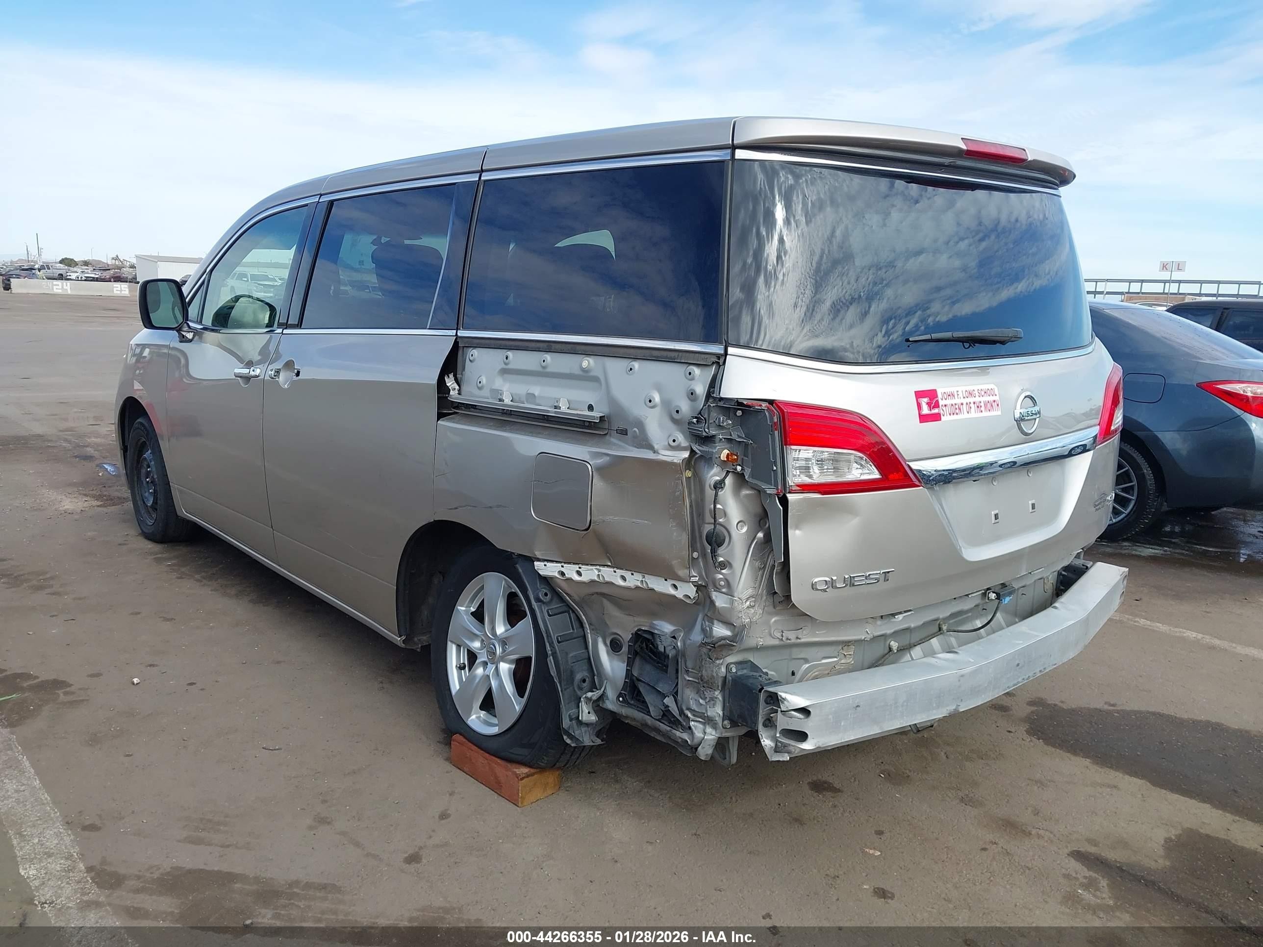 2013 Nissan Quest Sv Серый vin: JN8AE2KP5D9063810
