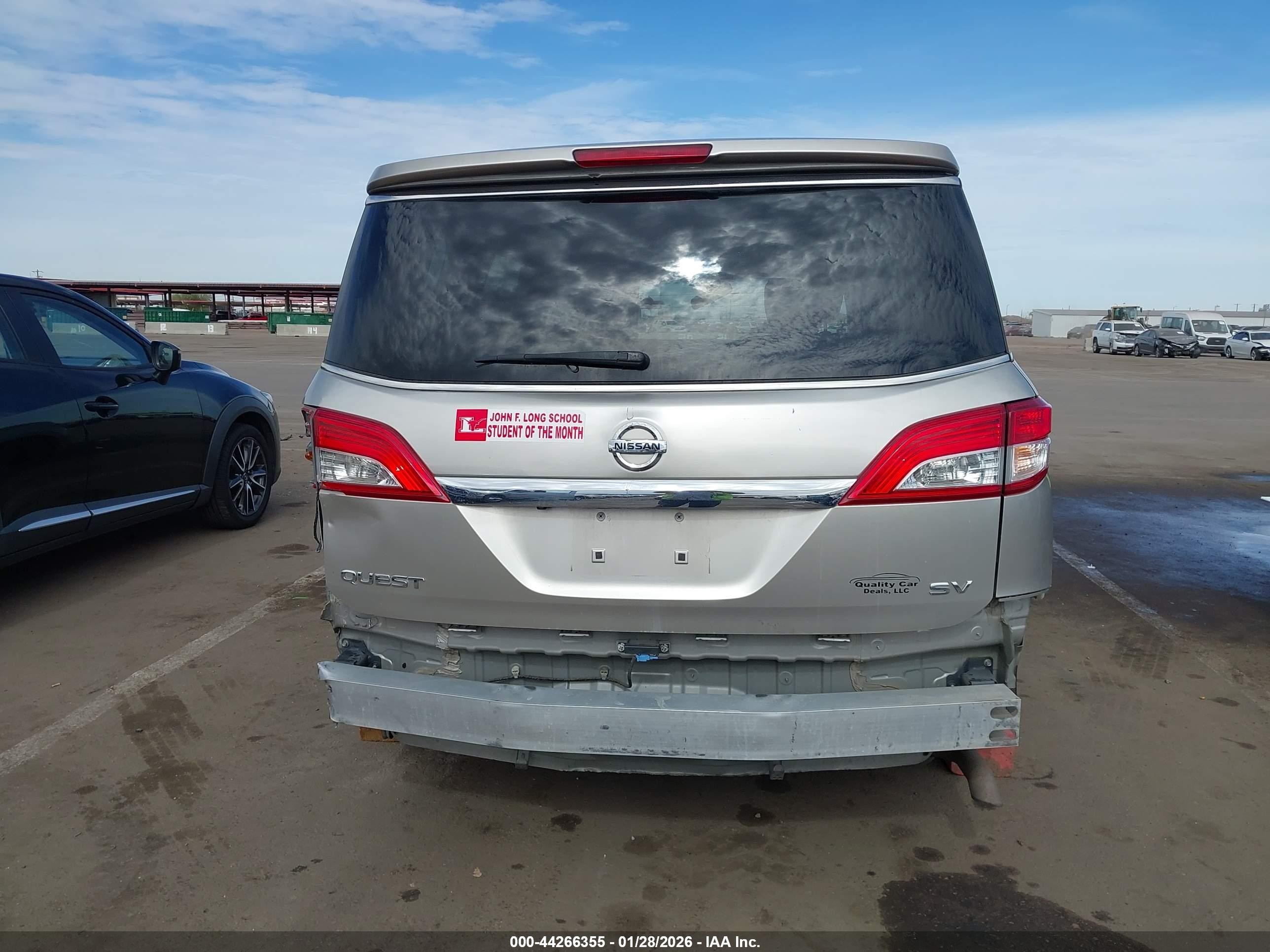 2013 Nissan Quest Sv Серый vin: JN8AE2KP5D9063810