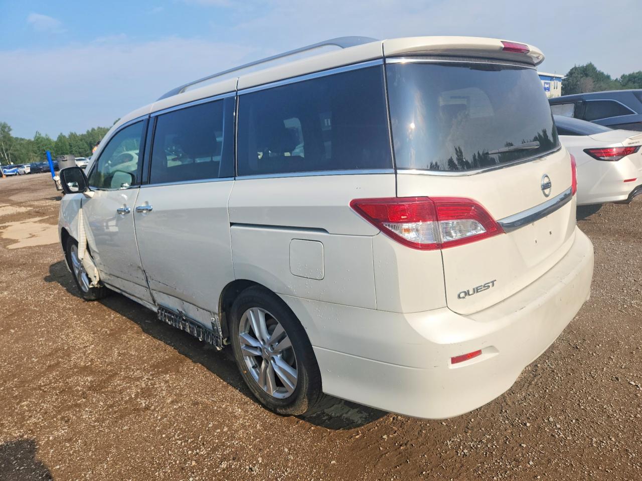 2013 Nissan Quest S White vin: JN8AE2KP5D9067257