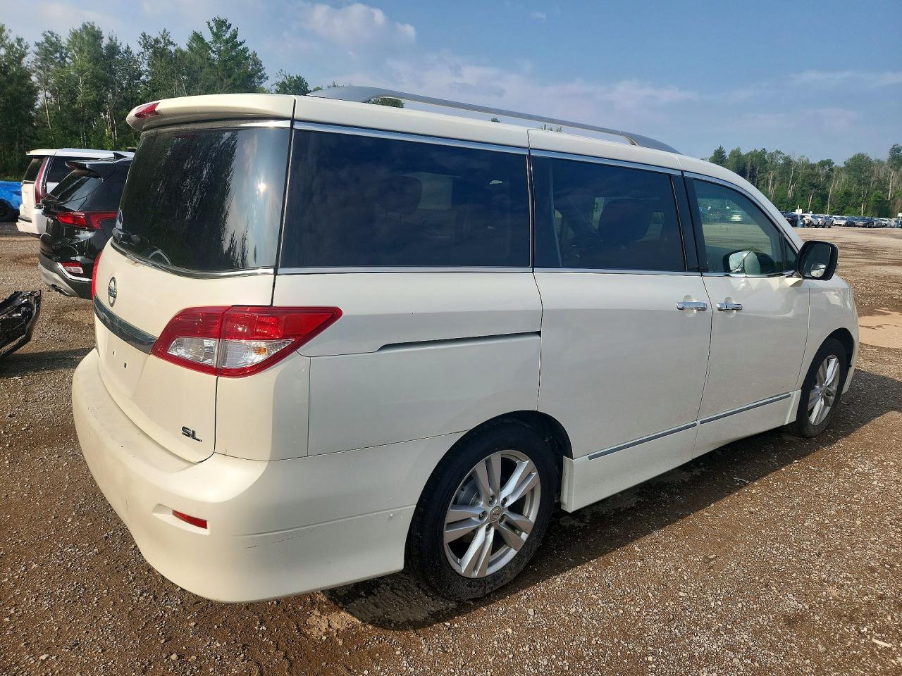 2013 Nissan Quest S White vin: JN8AE2KP5D9067257