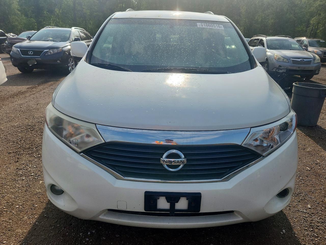 2013 Nissan Quest S White vin: JN8AE2KP5D9067257