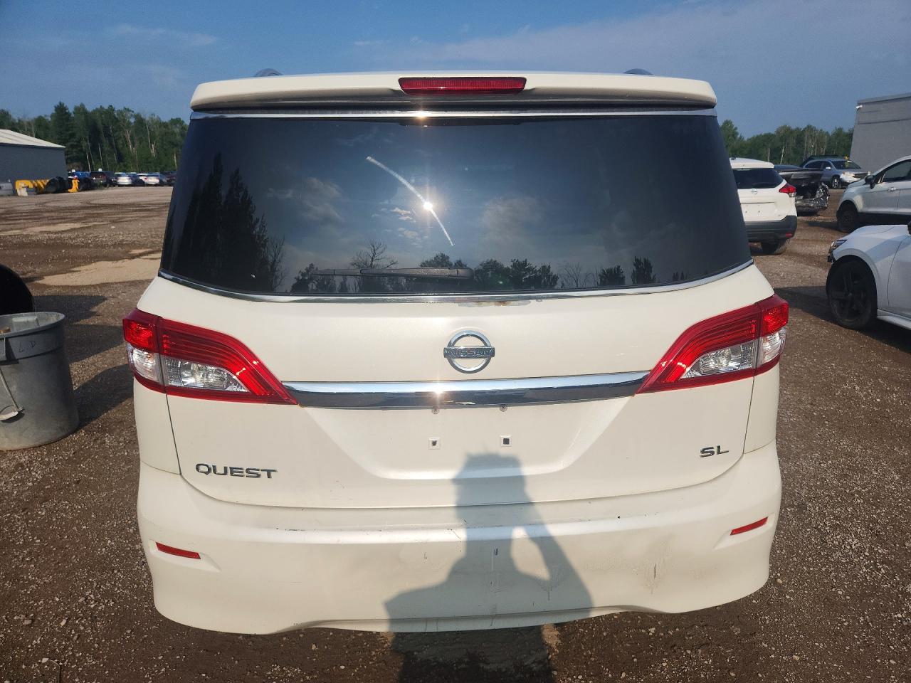 2013 Nissan Quest S White vin: JN8AE2KP5D9067257