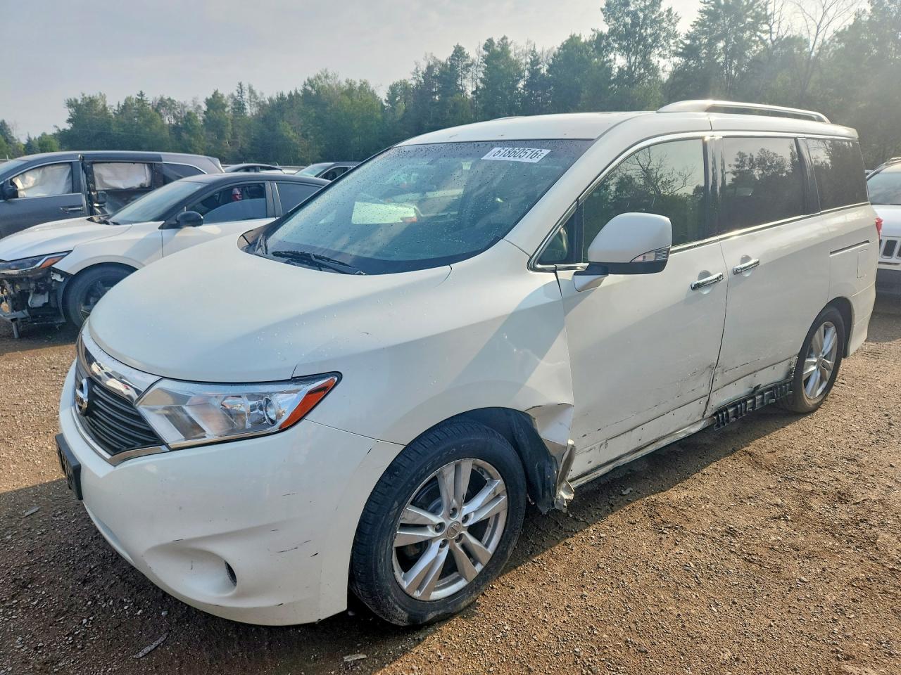 2013 Nissan Quest S White vin: JN8AE2KP5D9067257