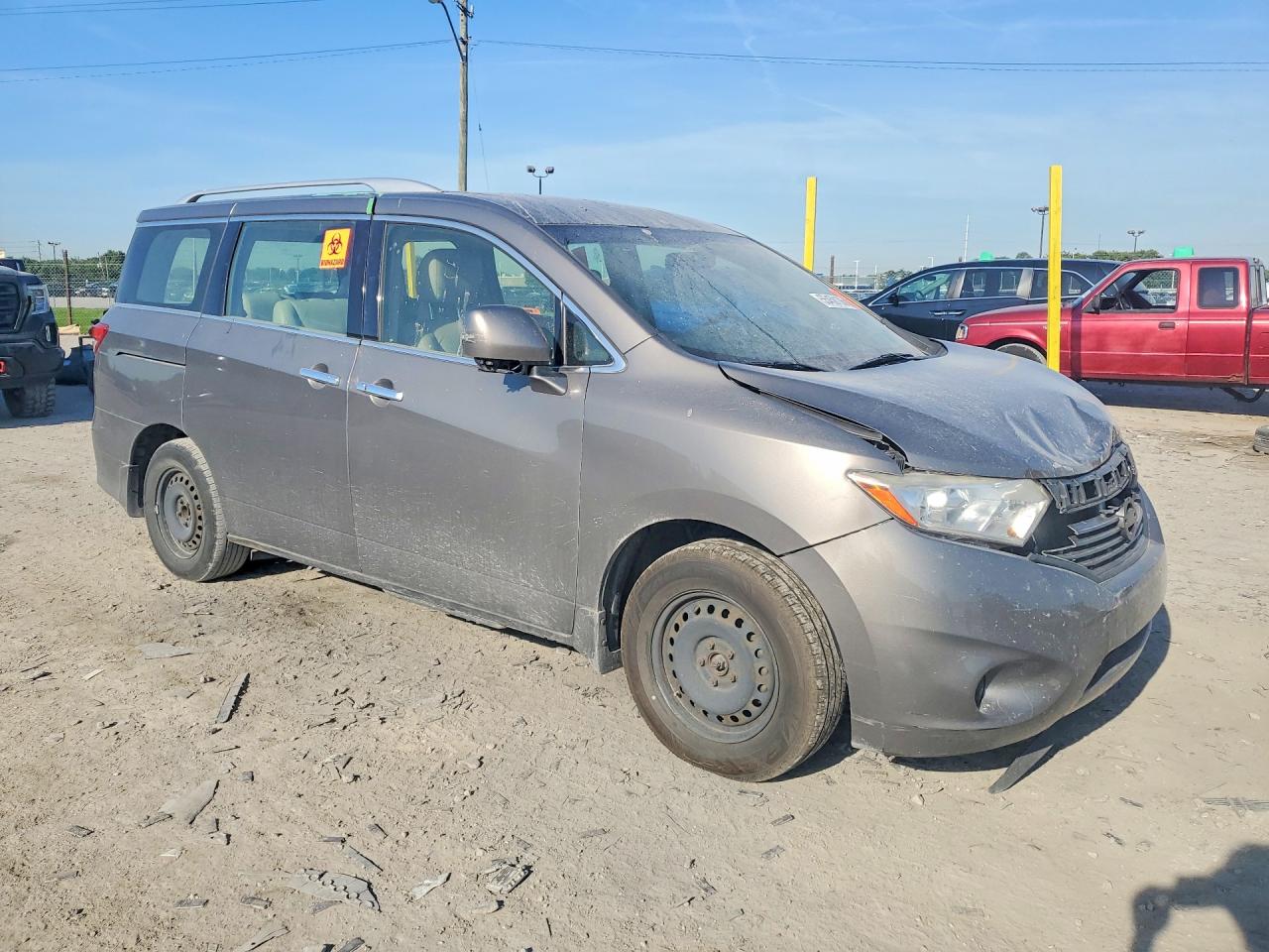 2014 Nissan Quest 3.5 S Серый vin: JN8AE2KP5E9102364