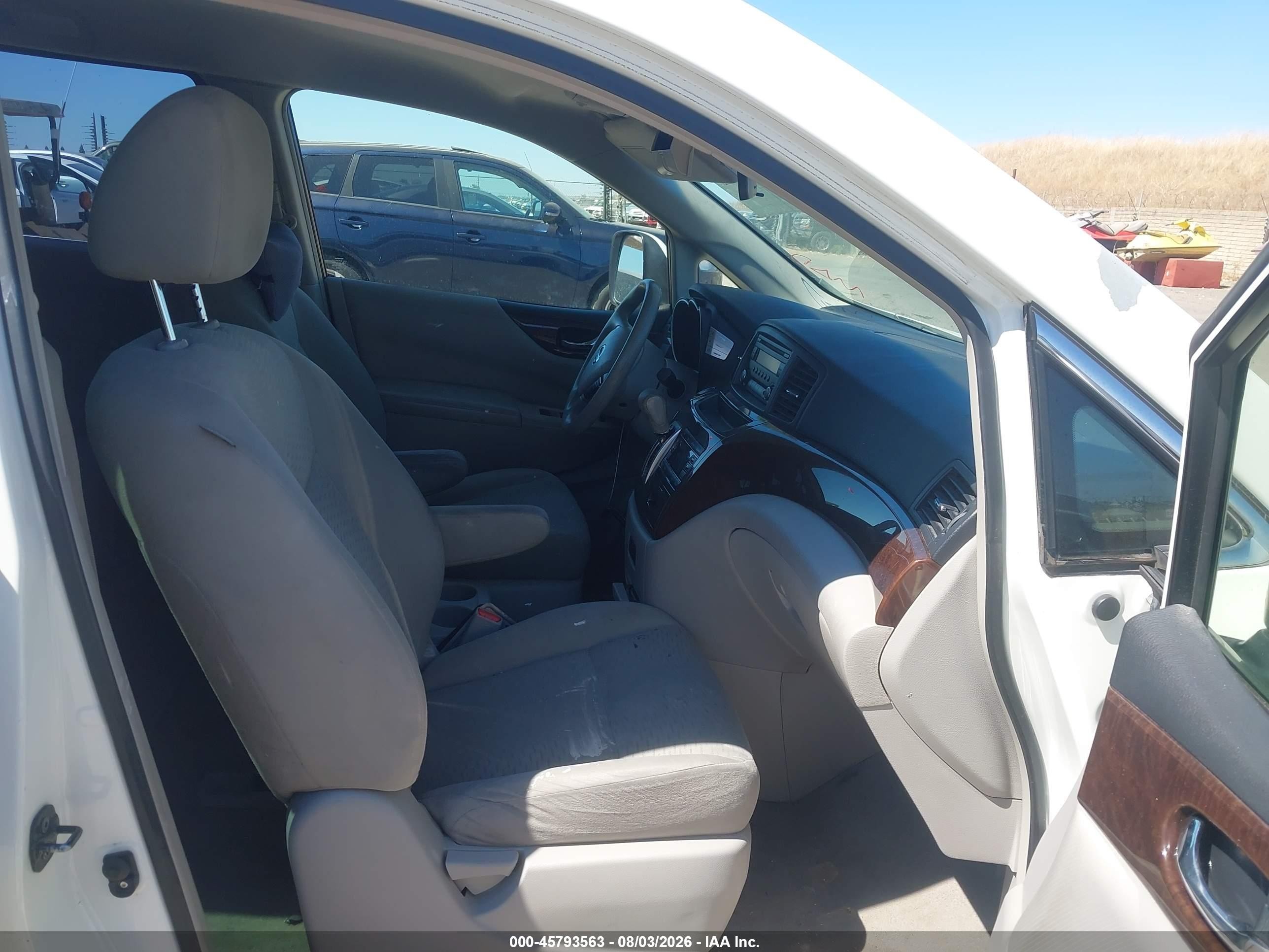 2014 Nissan Quest S White vin: JN8AE2KP5E9105426