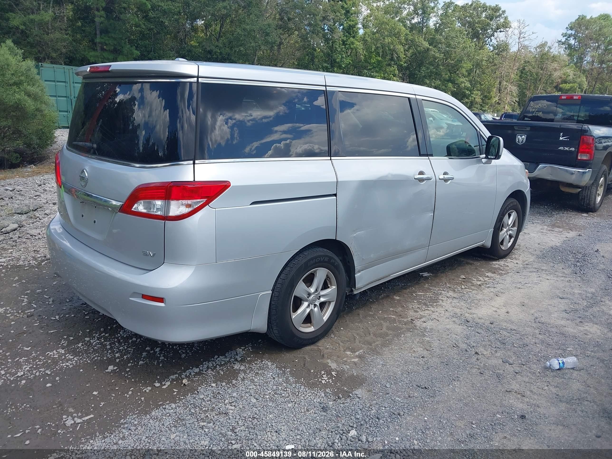 2014 Nissan Quest Sv Silver vin: JN8AE2KP5E9107564