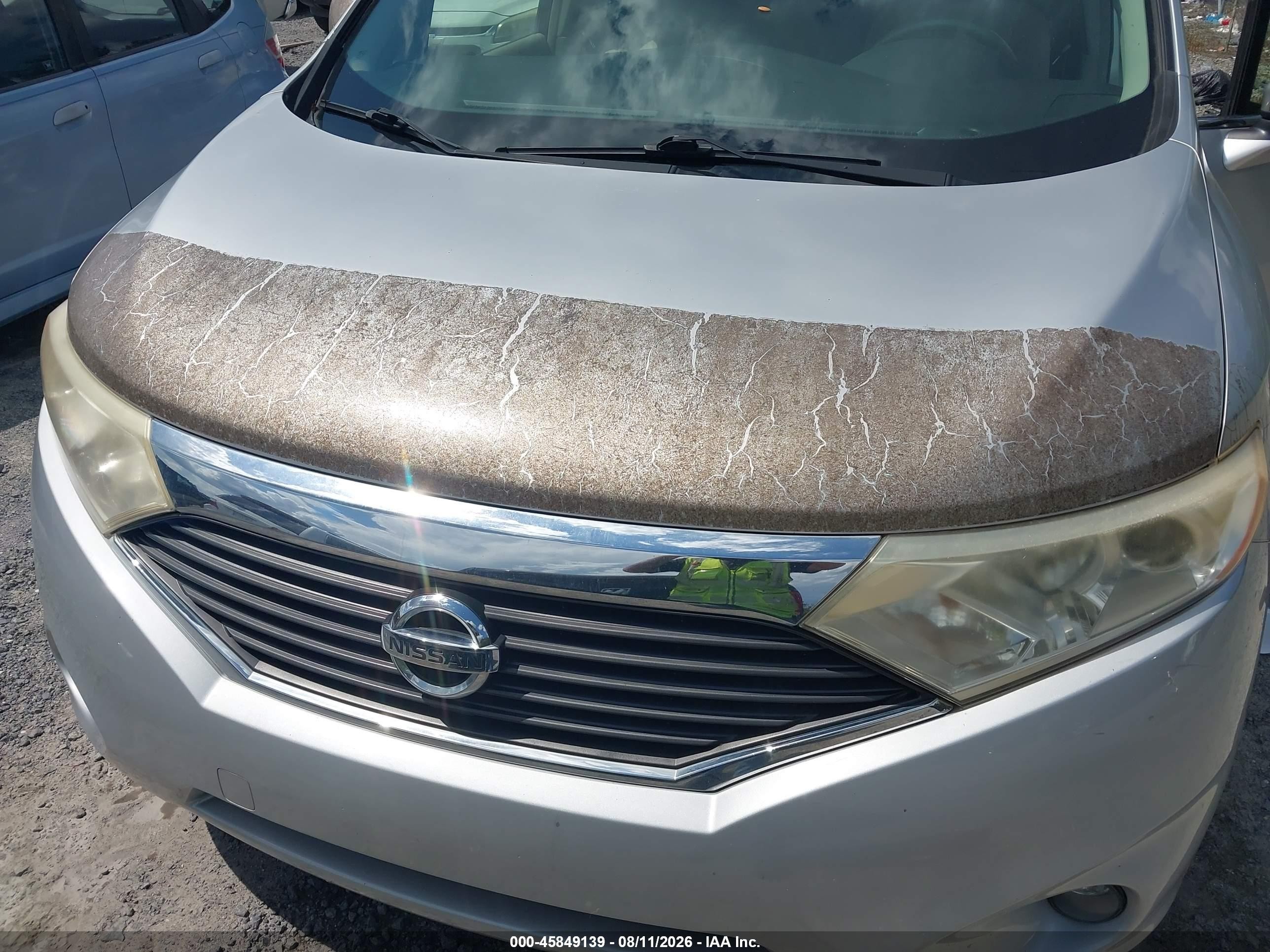 2014 Nissan Quest Sv Silver vin: JN8AE2KP5E9107564