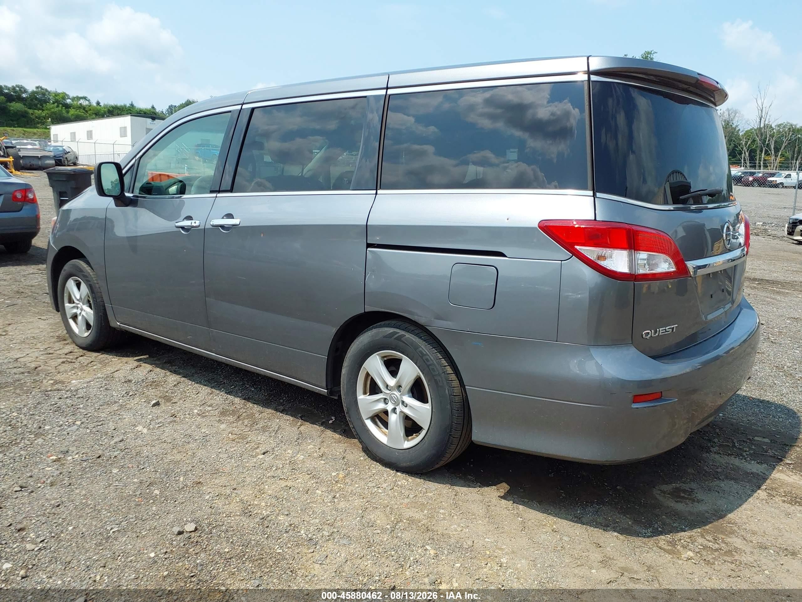2015 Nissan Quest Platinum/s/sl/sv Gray vin: JN8AE2KP5F9128500