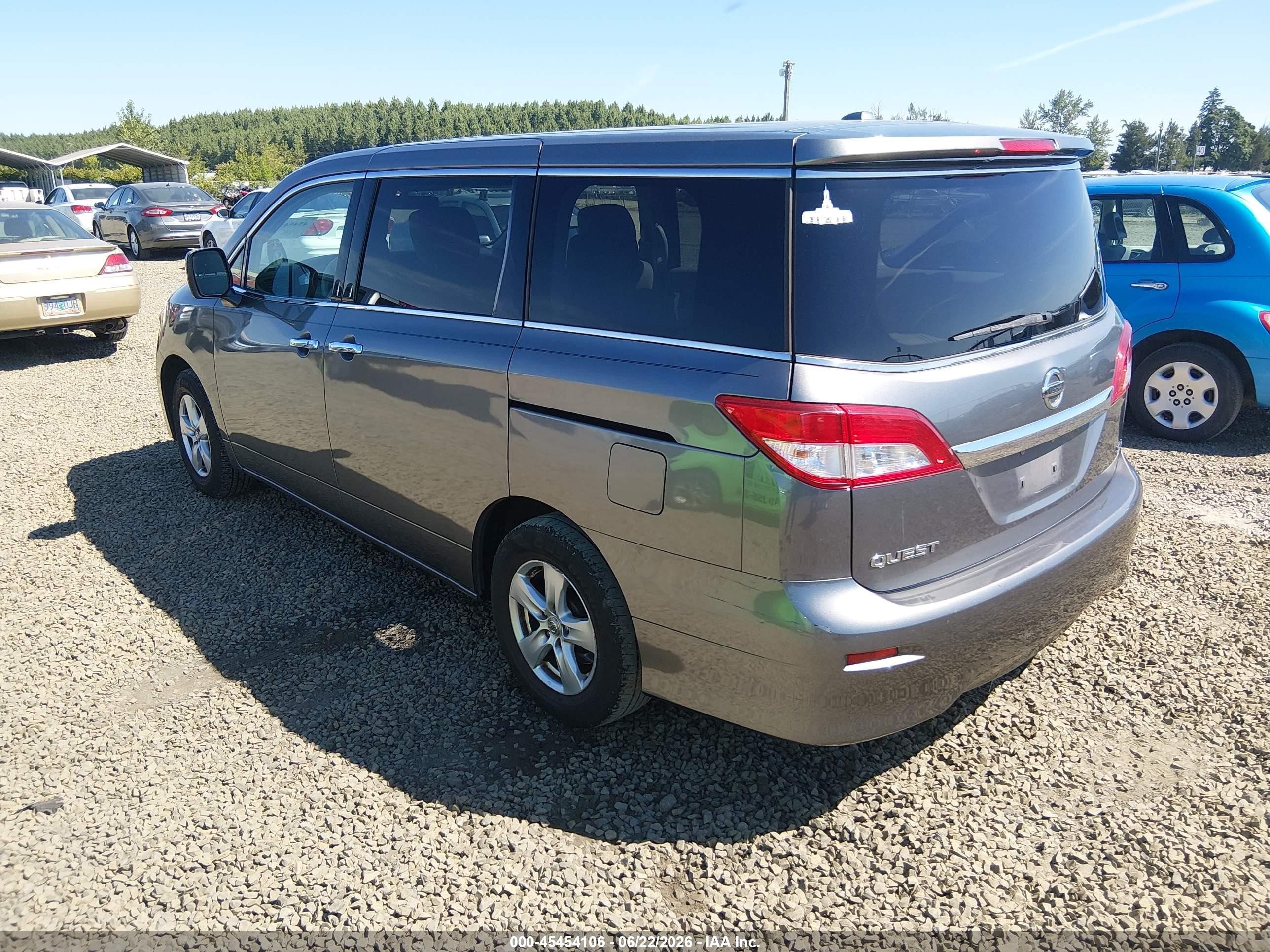 2015 Nissan Quest Platinum/s/sl/sv Gray vin: JN8AE2KP5F9130392