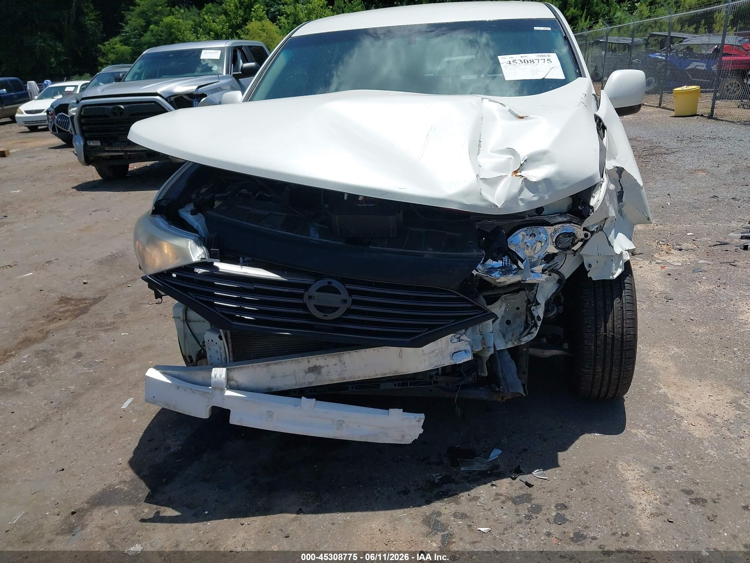 2015 Nissan Quest S White vin: JN8AE2KP5F9132868