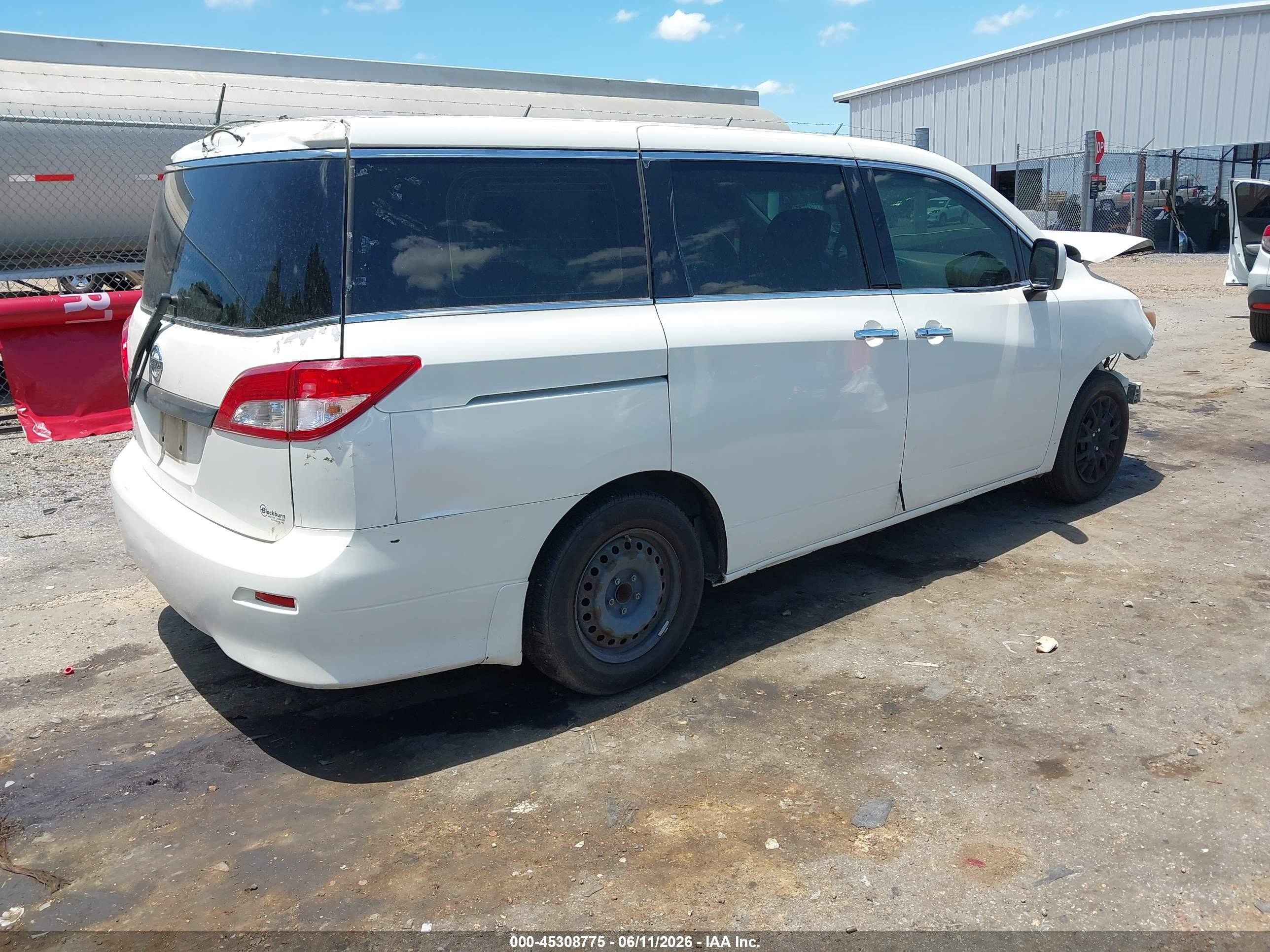 2015 Nissan Quest S White vin: JN8AE2KP5F9132868