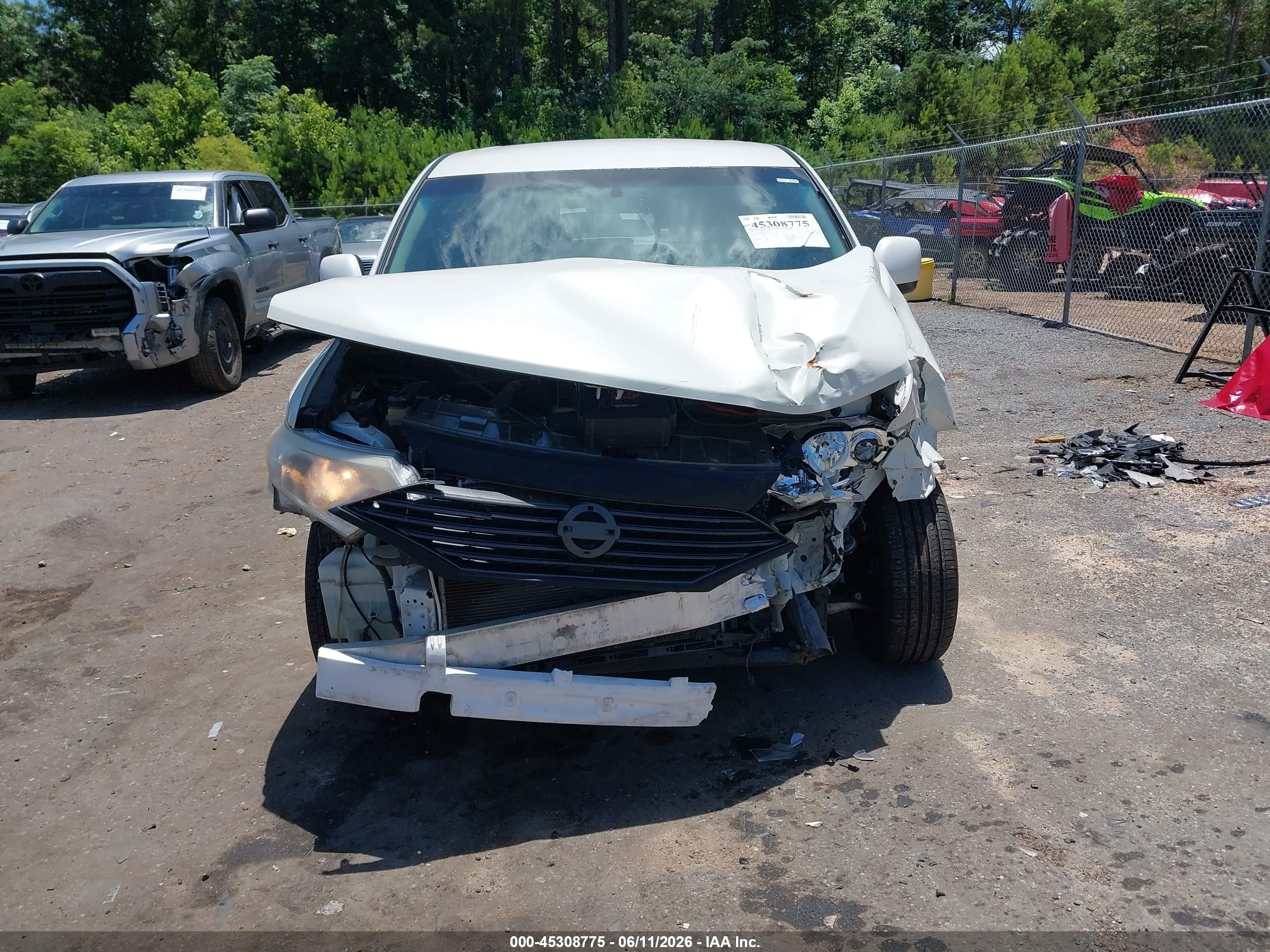 2015 Nissan Quest S White vin: JN8AE2KP5F9132868