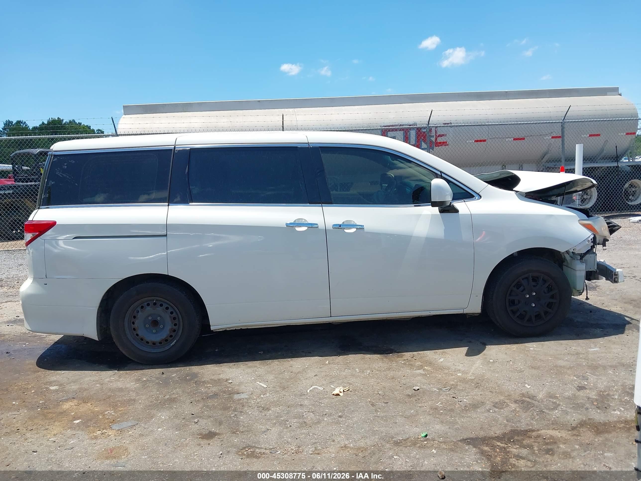 2015 Nissan Quest S White vin: JN8AE2KP5F9132868