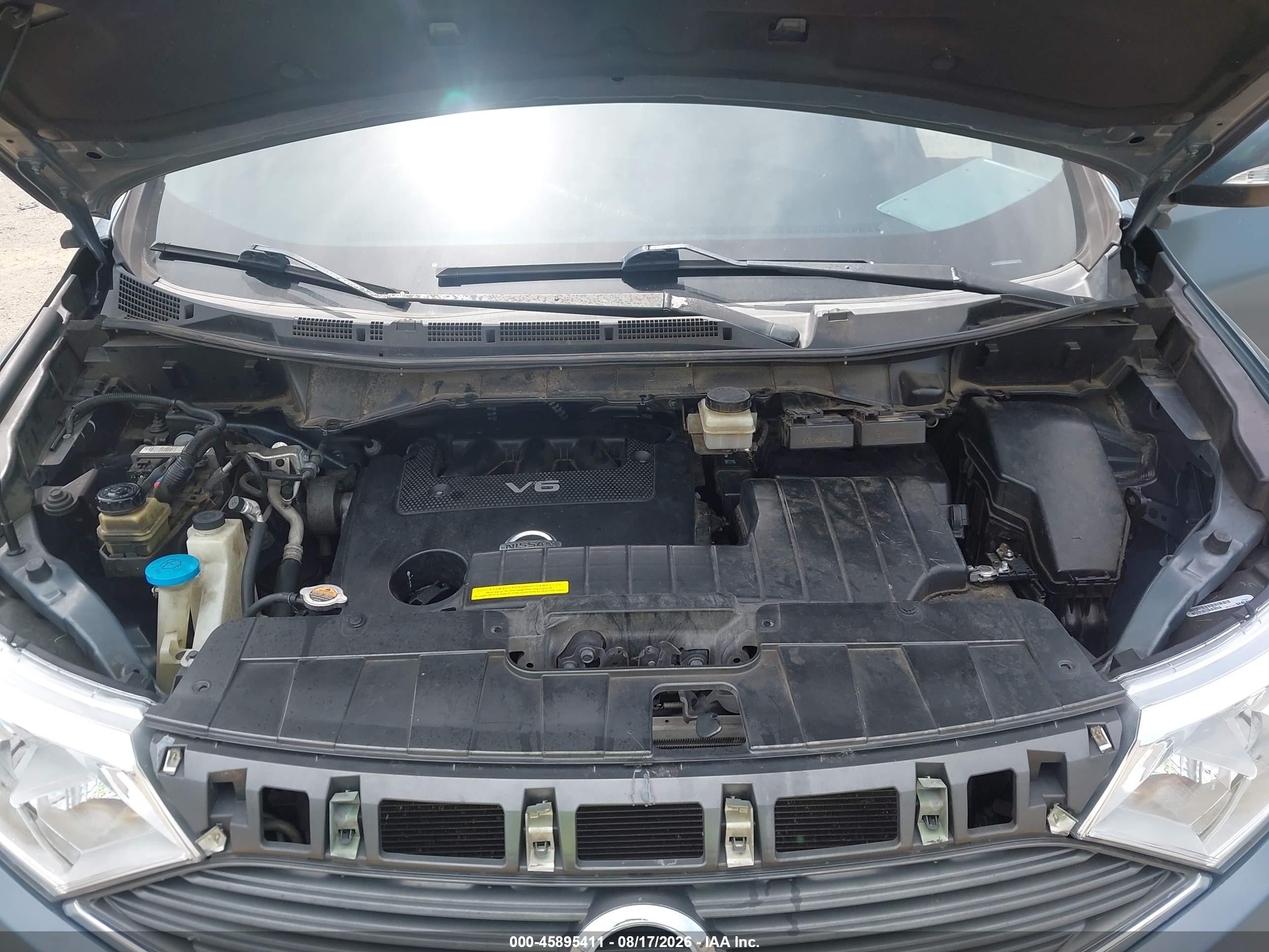 2011 Nissan Quest Sl Blue vin: JN8AE2KP6B9000583