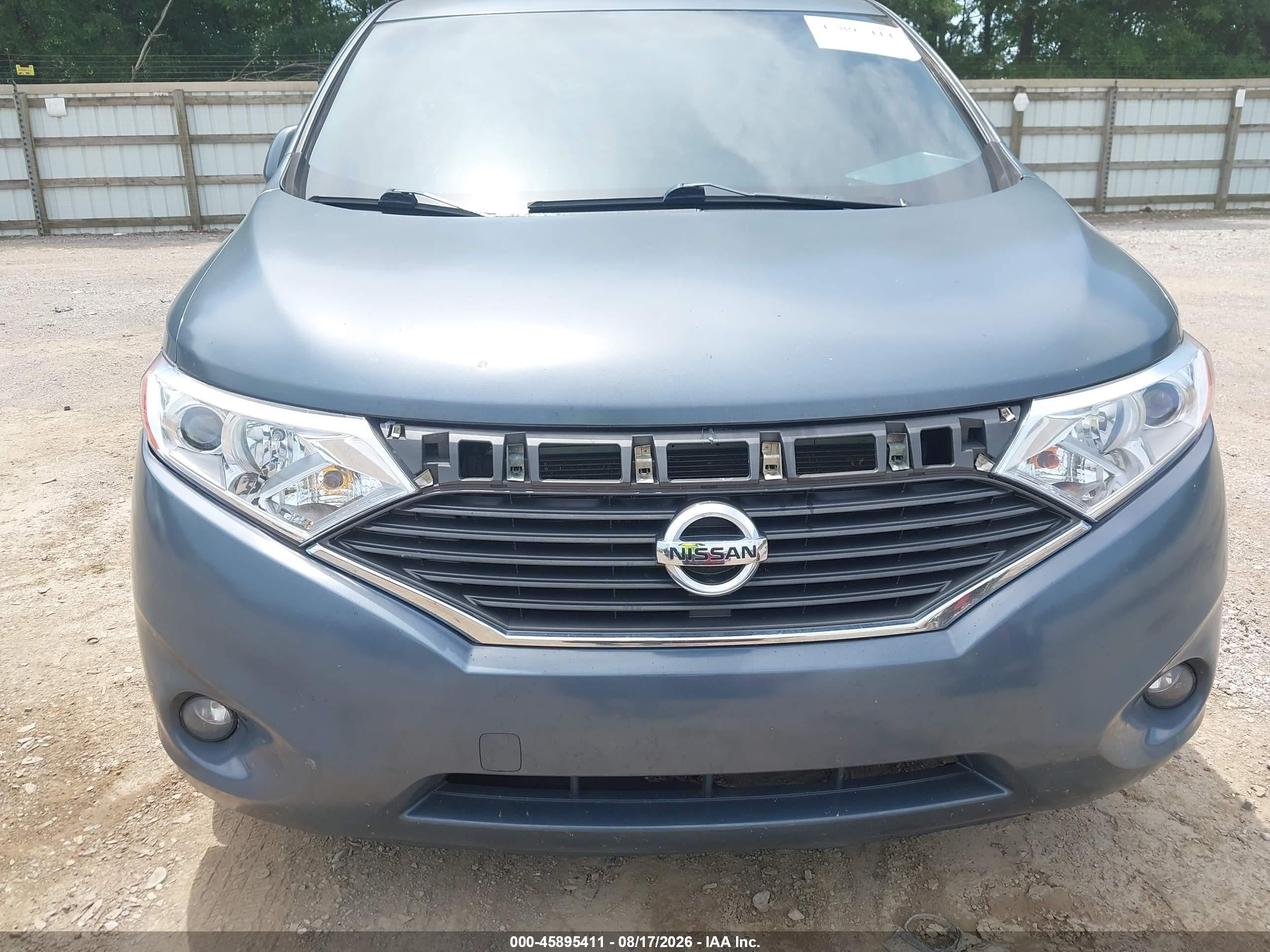 2011 Nissan Quest Sl Blue vin: JN8AE2KP6B9000583